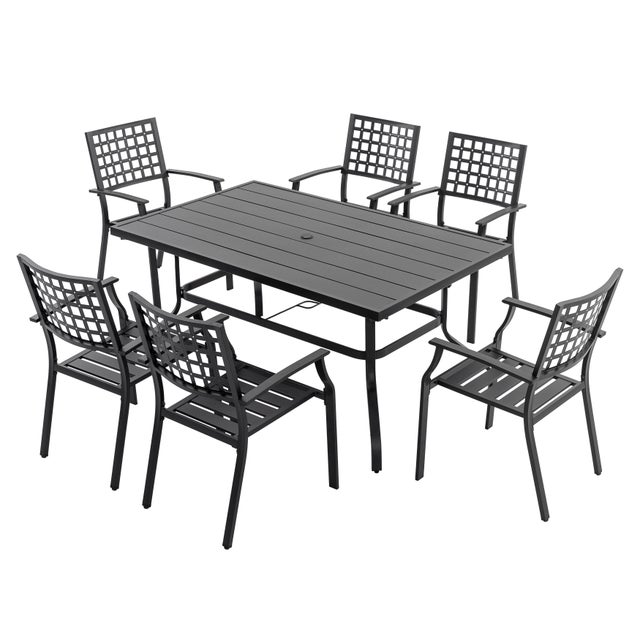 Nuu Garden Outdoor Dining Table with 6 Chairs