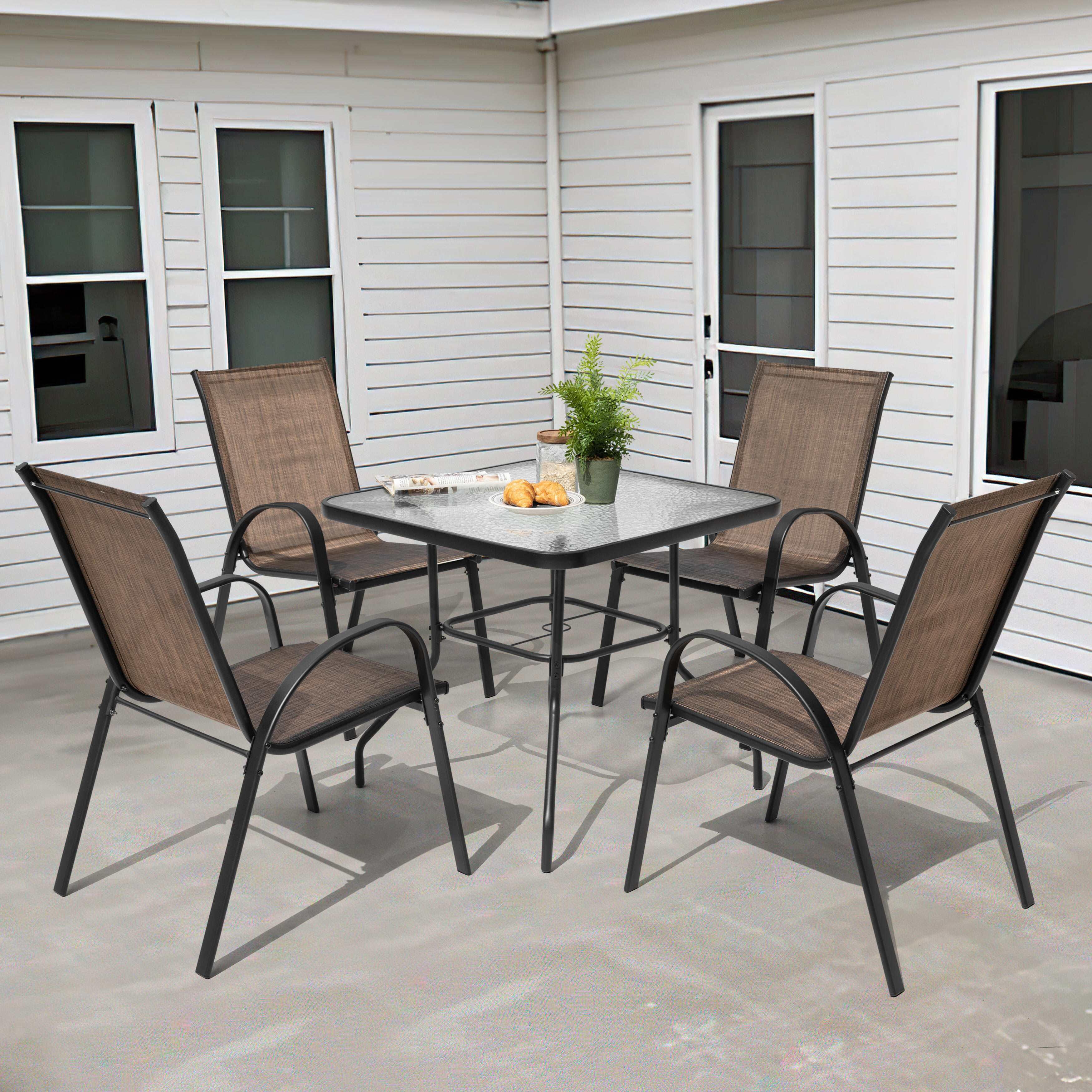 Nuu Garden Outdoor Dining Table and 4 Chairs, , large