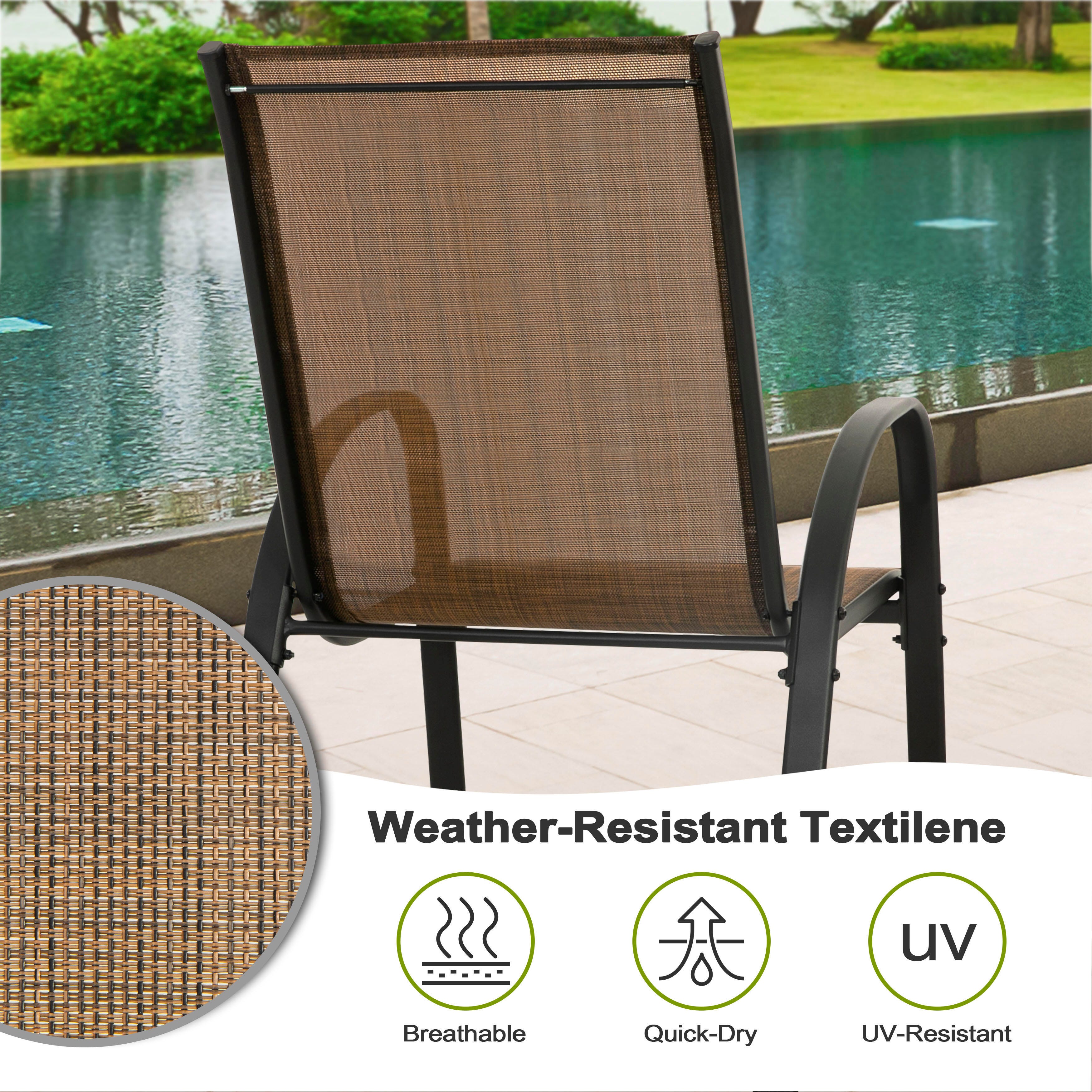 Nuu Garden Outdoor Dining Table and 4 Chairs, , large