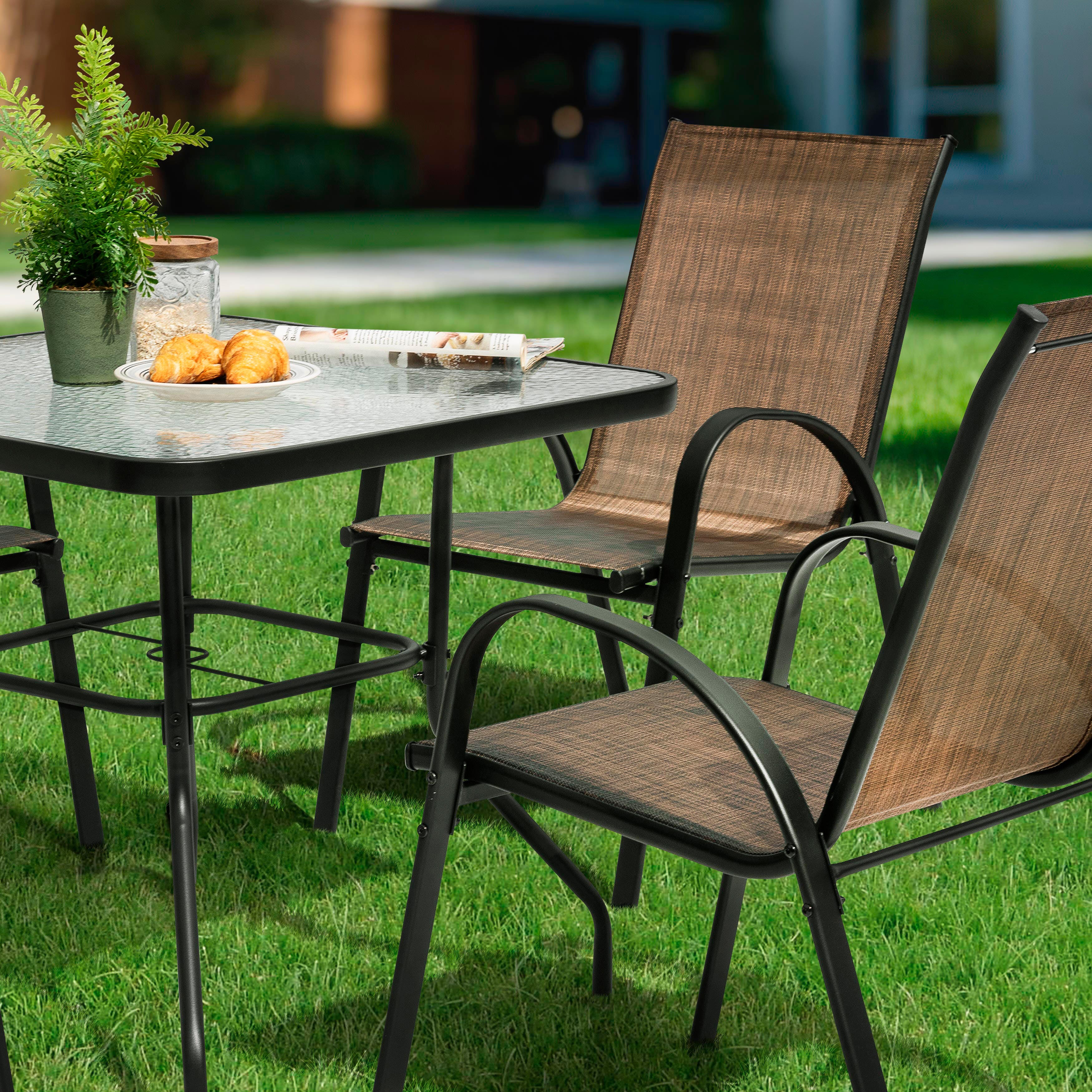 Nuu Garden Outdoor Dining Table and 4 Chairs, , large