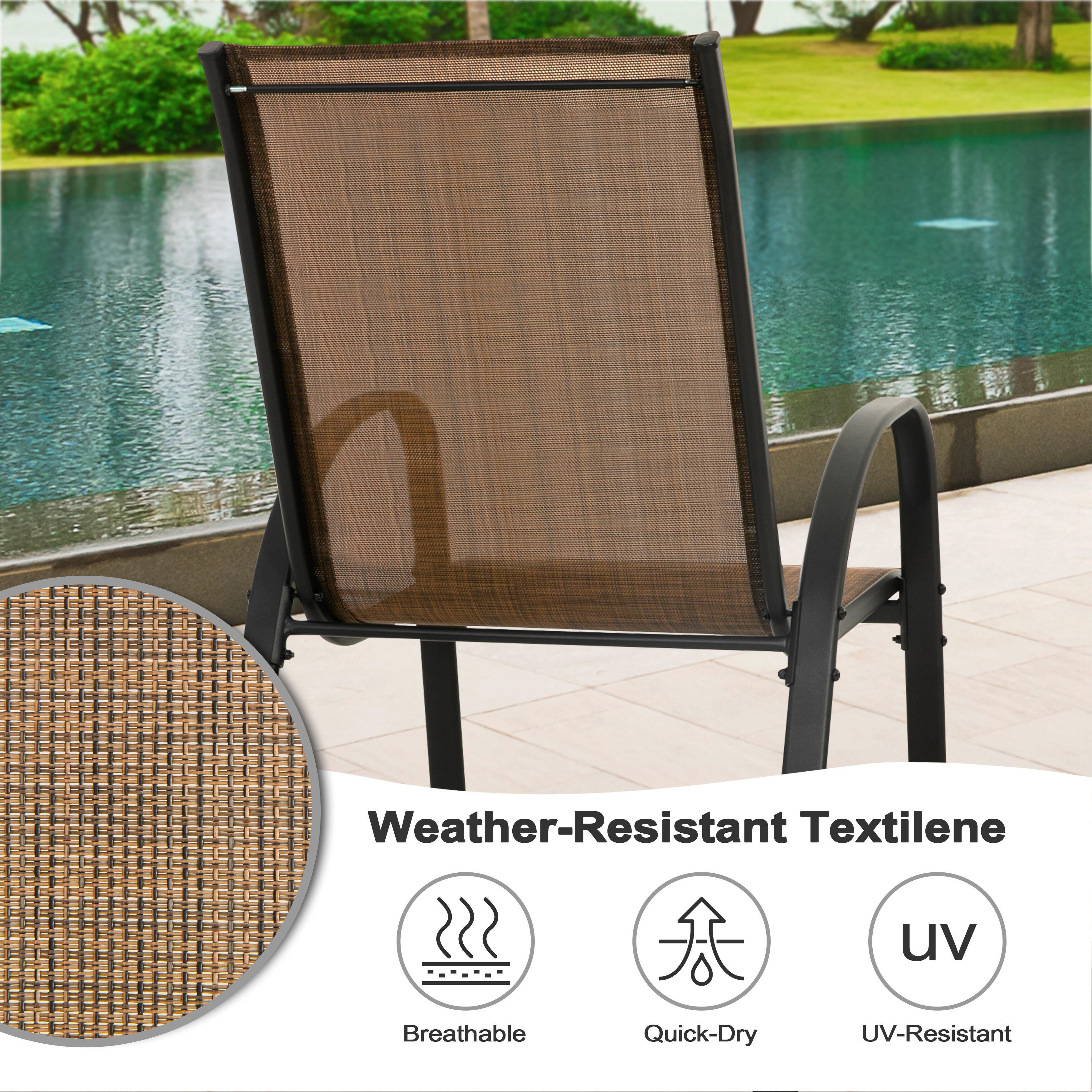 Nuu Garden Outdoor Dining Table and 4 Chairs, , large