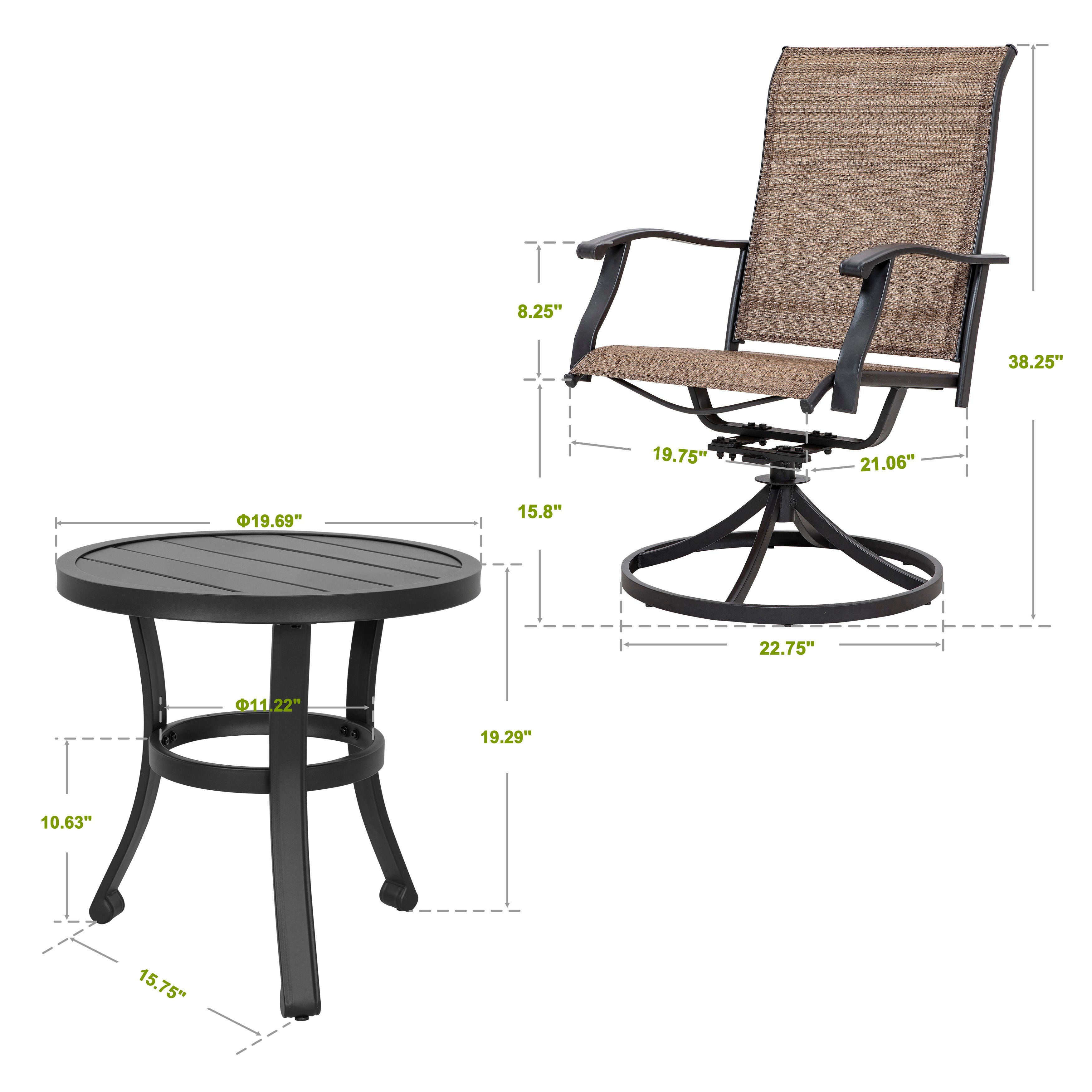 Nuu Garden Outdoor Bistro Table and 2 Chairs, , large