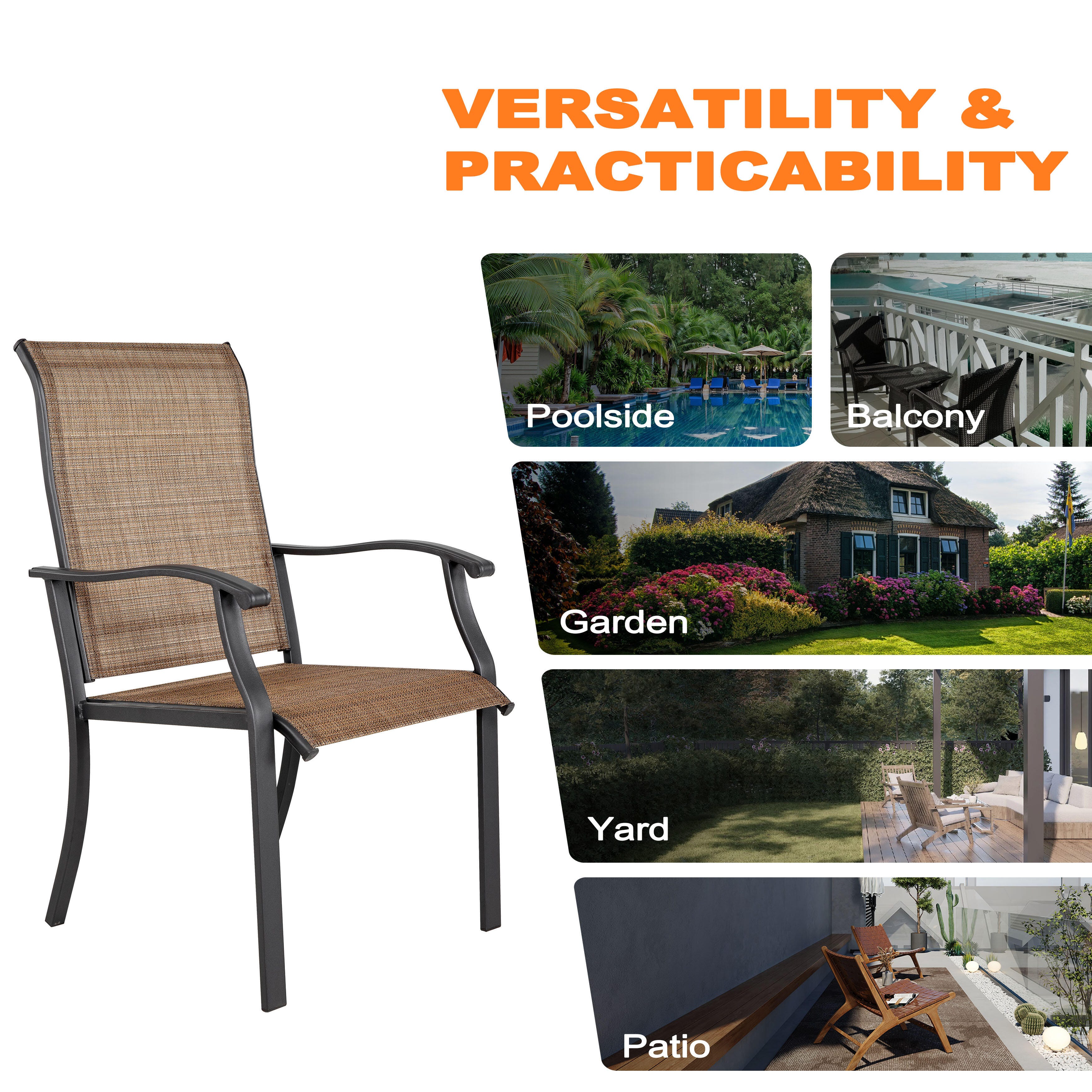 Nuu Garden Outdoor Bistro Table with 2 Chairs, , large