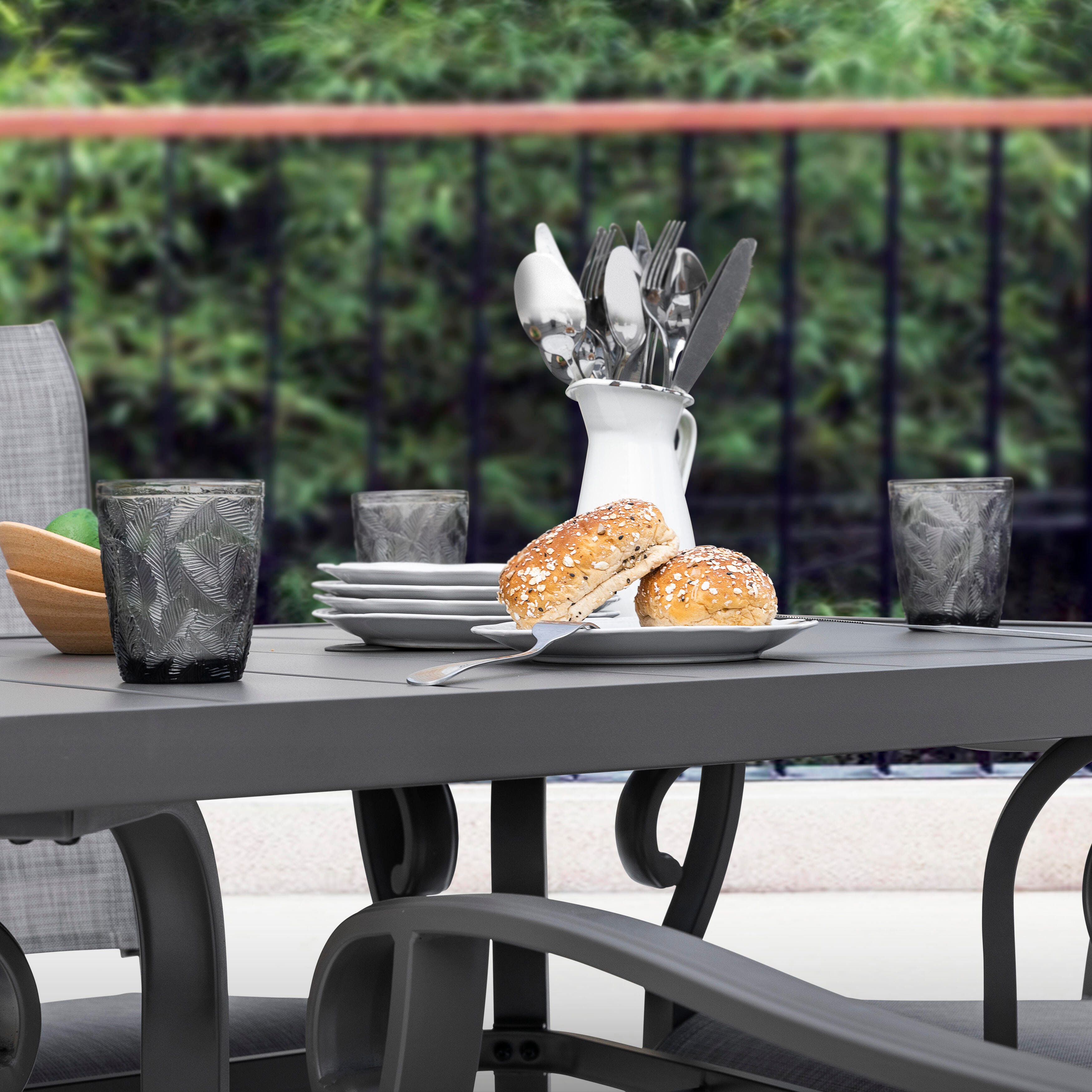 Nuu Garden Outdoor Square Dining Table and 4 Chairs, , large
