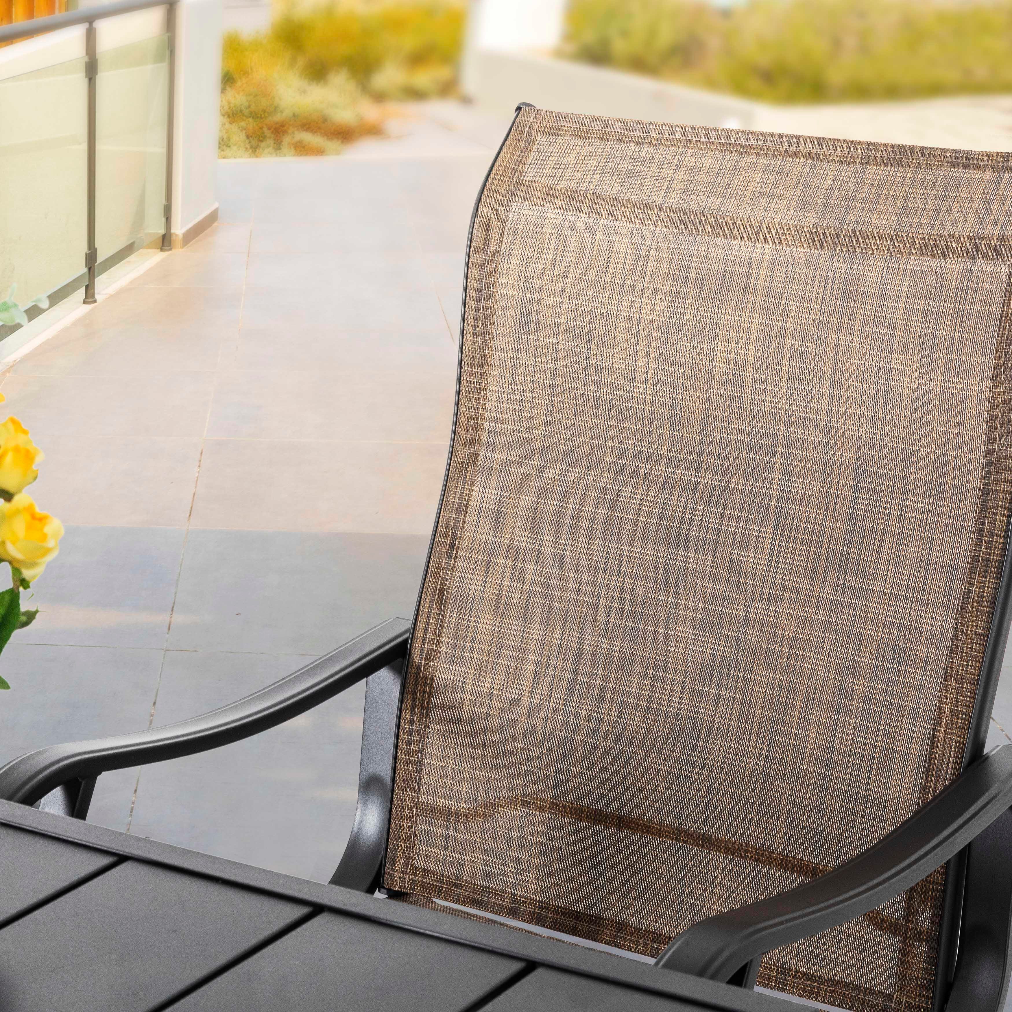 Nuu Garden Outdoor Dining Table with 4 Swivel Chairs, , large