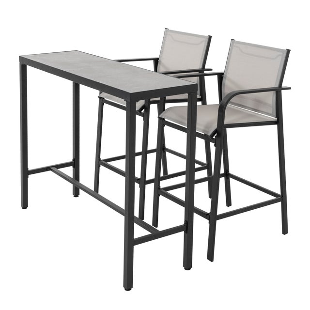 Nuu Garden Outdoor Bar Table with 2 Bar Stools