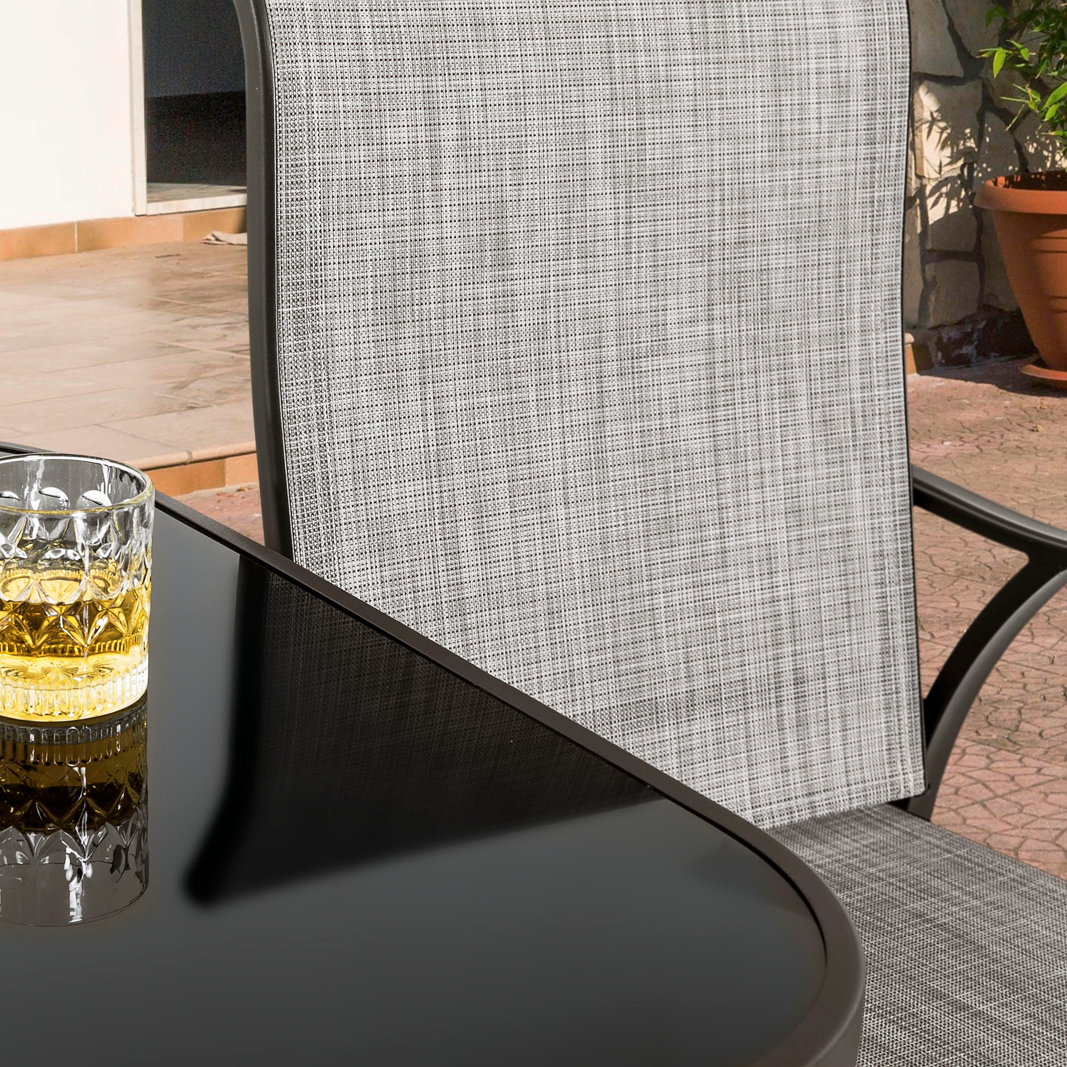Nuu Garden Outdoor Bar Table with 2 Textilene Bar Stools, , large