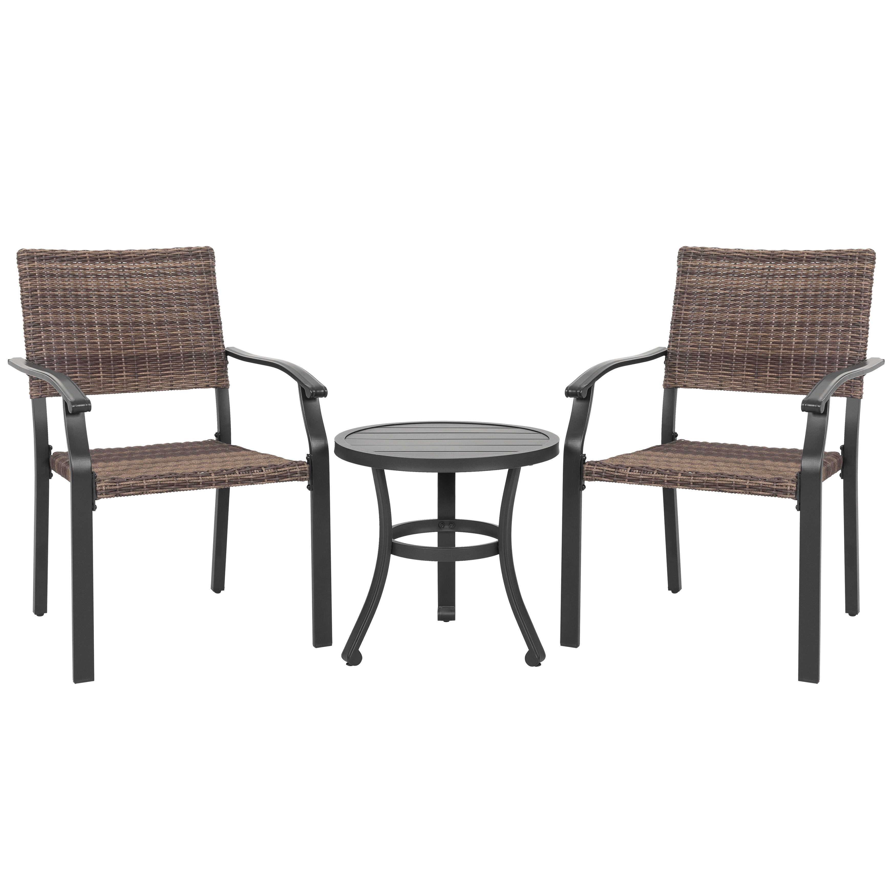 Nuu Garden Outdoor Bistro Table and 2 Chairs, , large