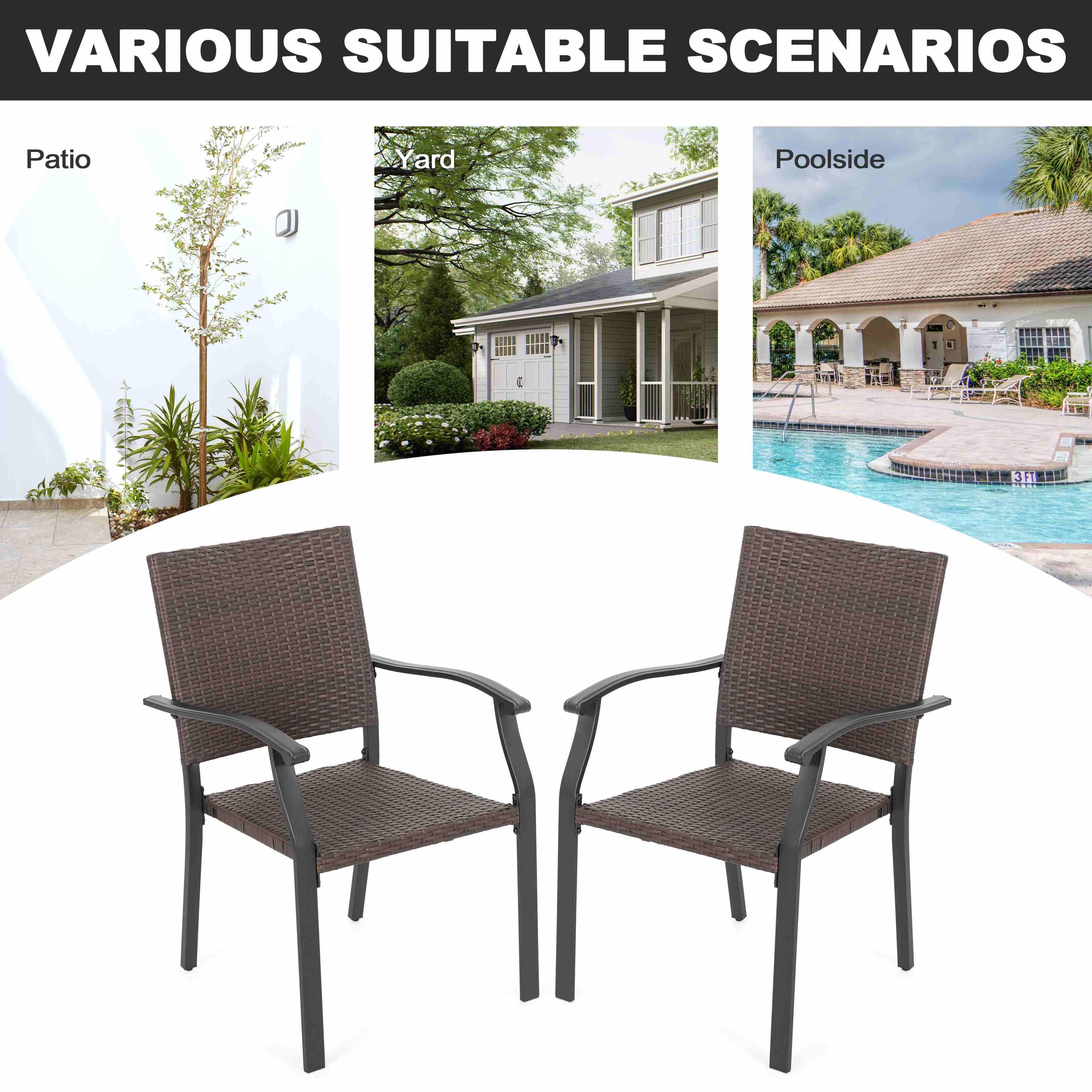 Nuu Garden Outdoor Dining Table and 4 Chairs, , large
