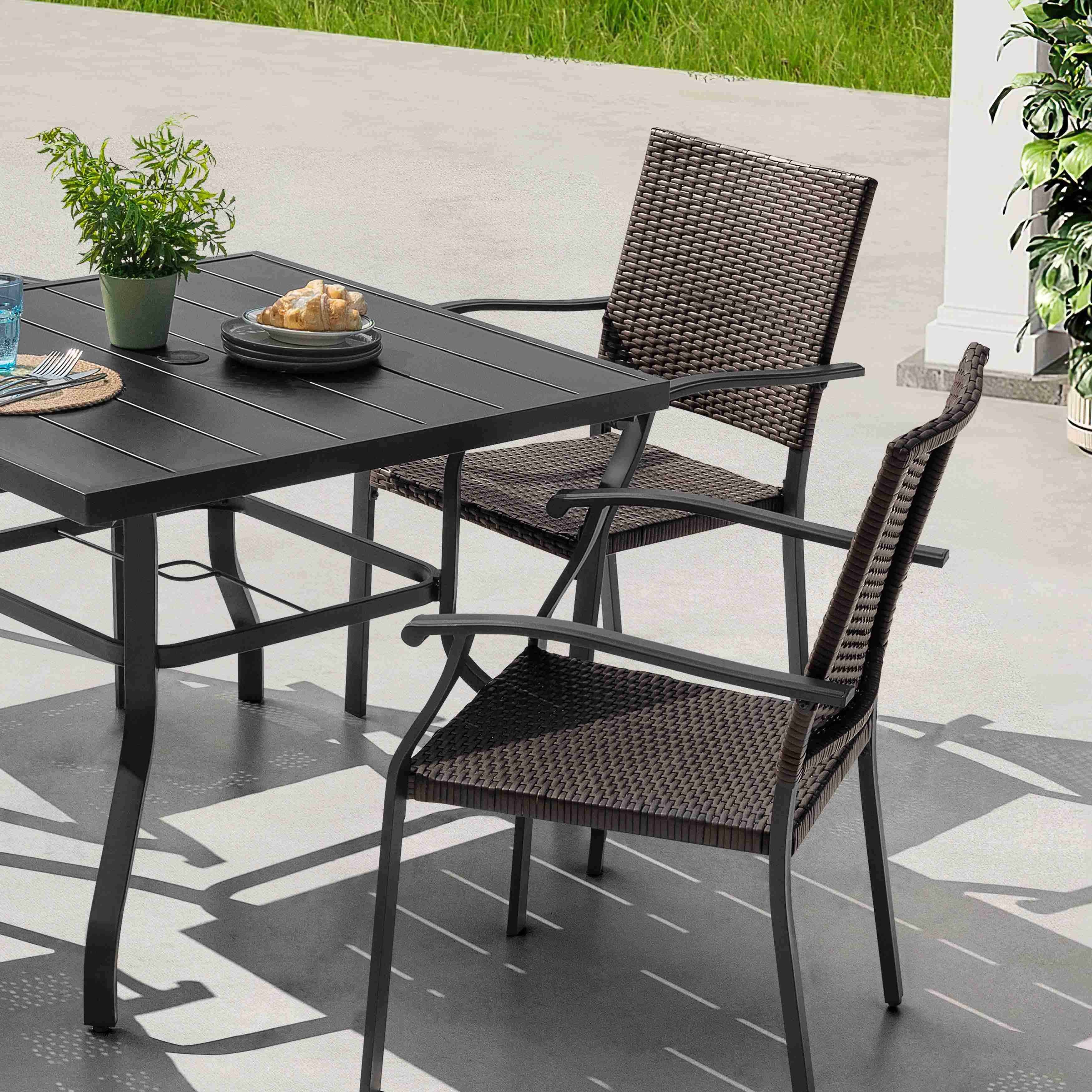 Nuu Garden Outdoor Dining Table and 4 Chairs, , large