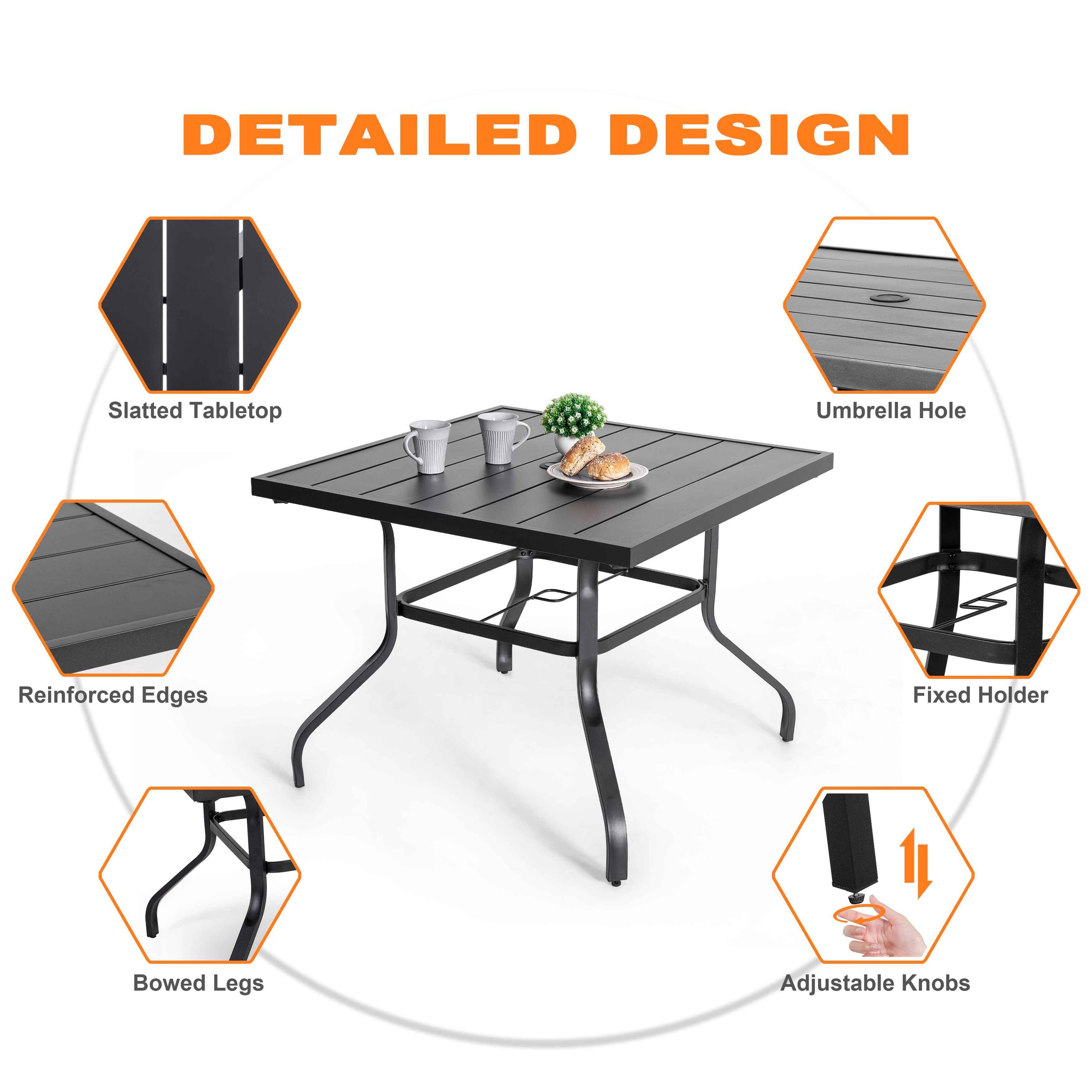 Nuu Garden Outdoor Dining Table and 4 Chairs, , large
