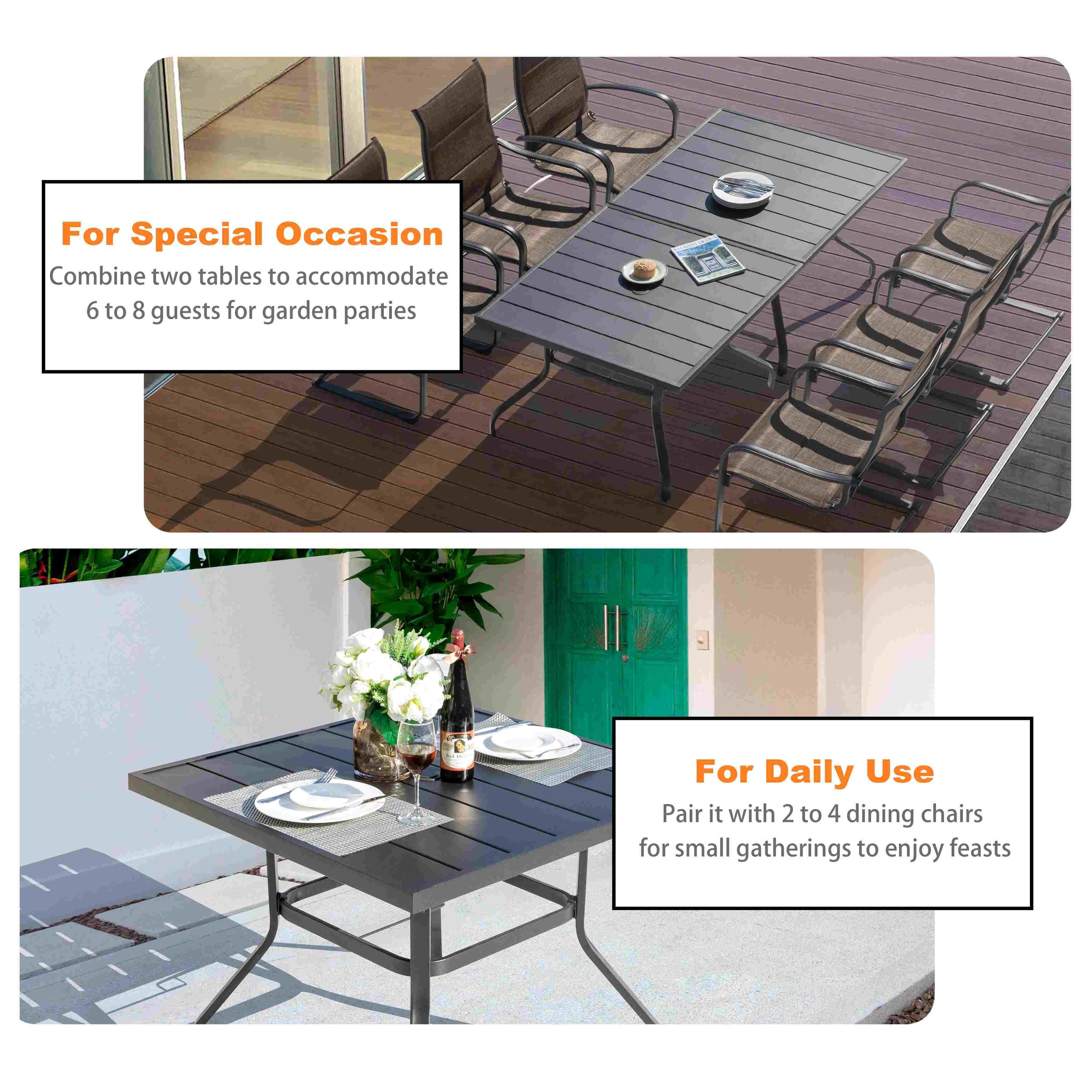 Nuu Garden Outdoor Dining Table and 4 Chairs, , large