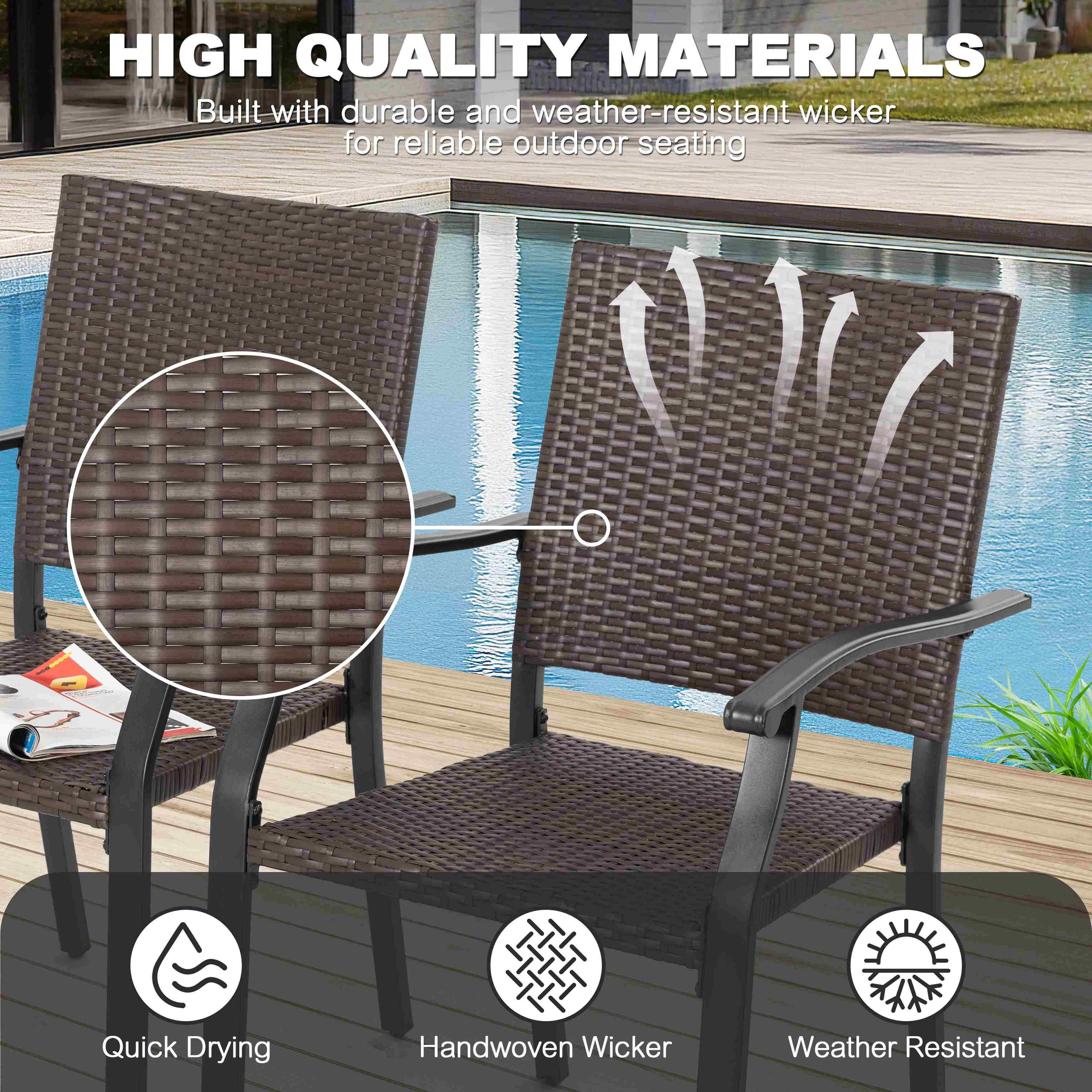 Nuu Garden Outdoor Dining Table and 6 Chairs, , large