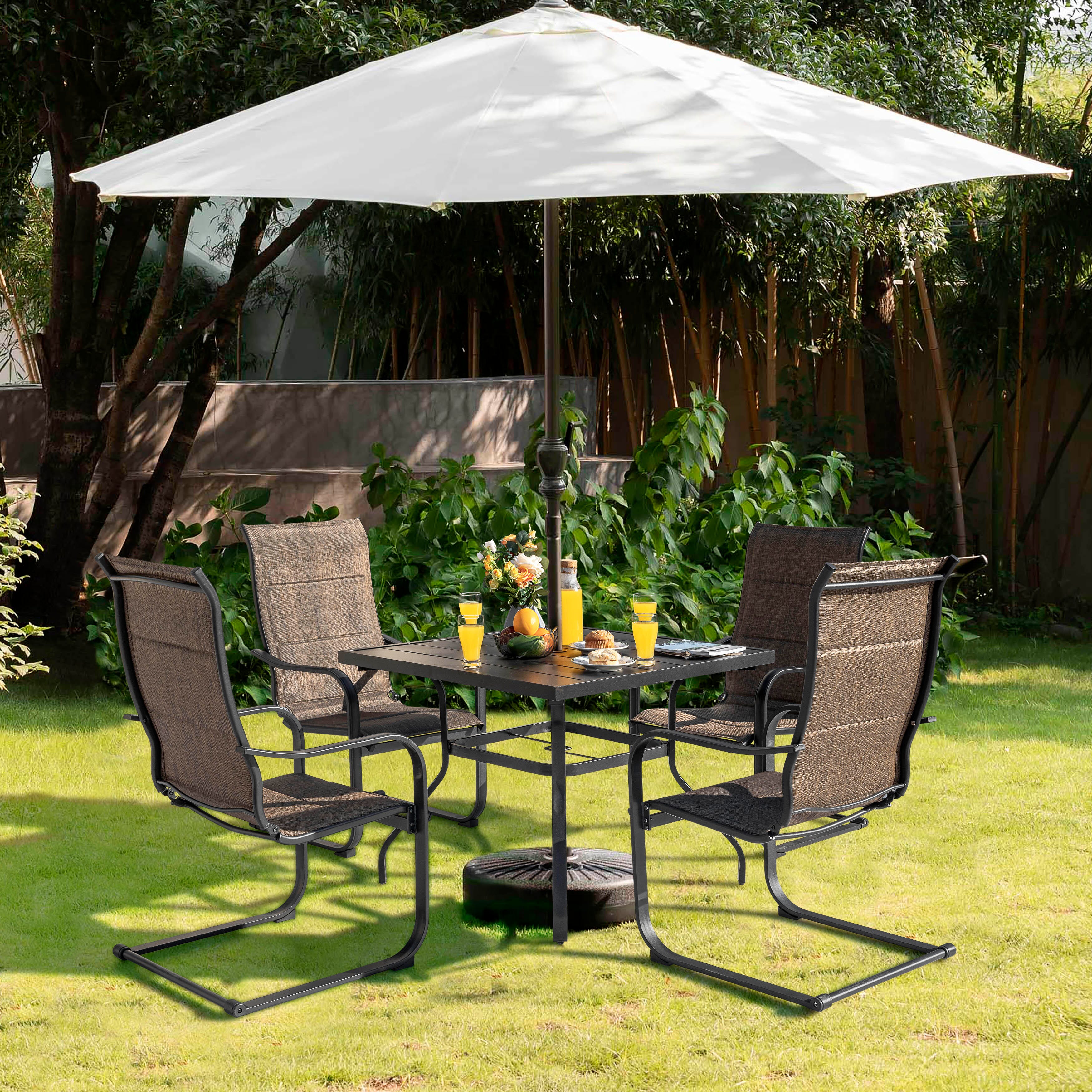 Nuu Garden Outdoor Dining Table and 4 Chairs, , large