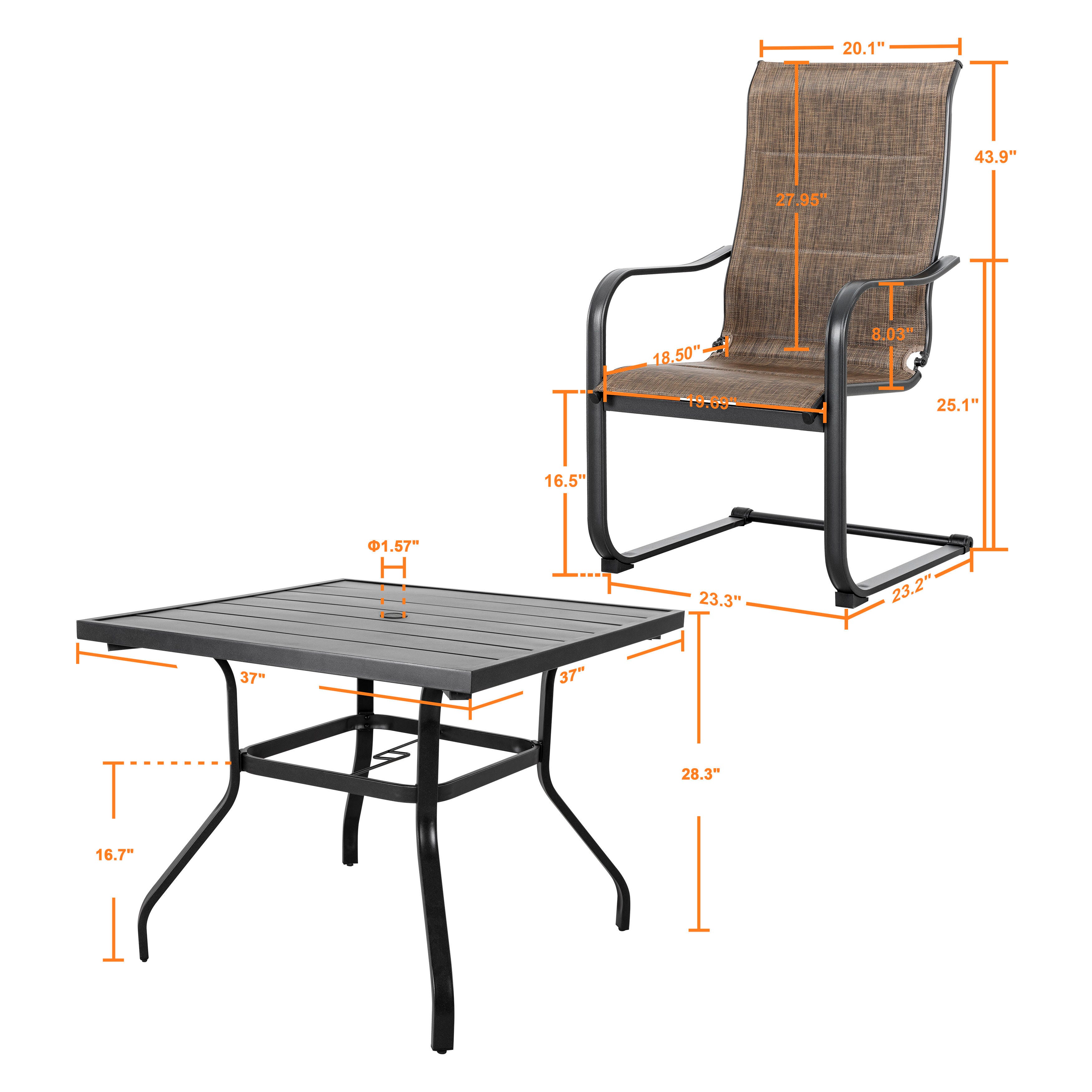 Nuu Garden Outdoor Dining Table and 4 Chairs, , large