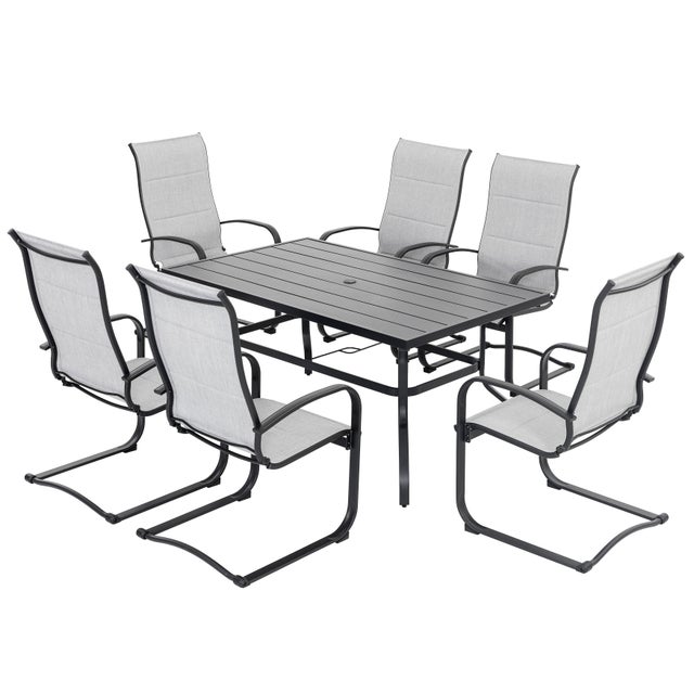 Nuu Garden Outdoor Modular Dining Table and 6 Chairs