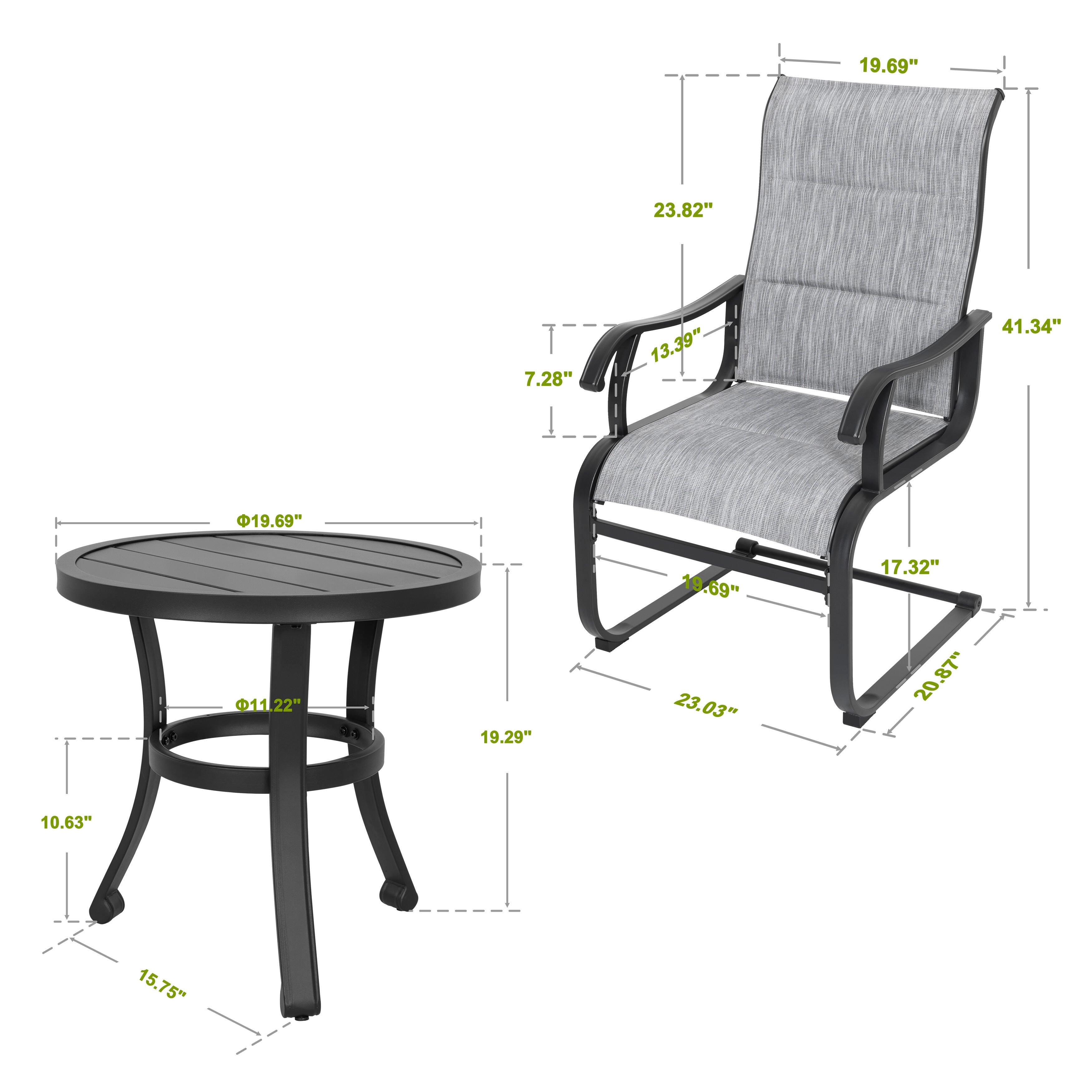 Nuu Garden Side Table and 2 Chairs, , large