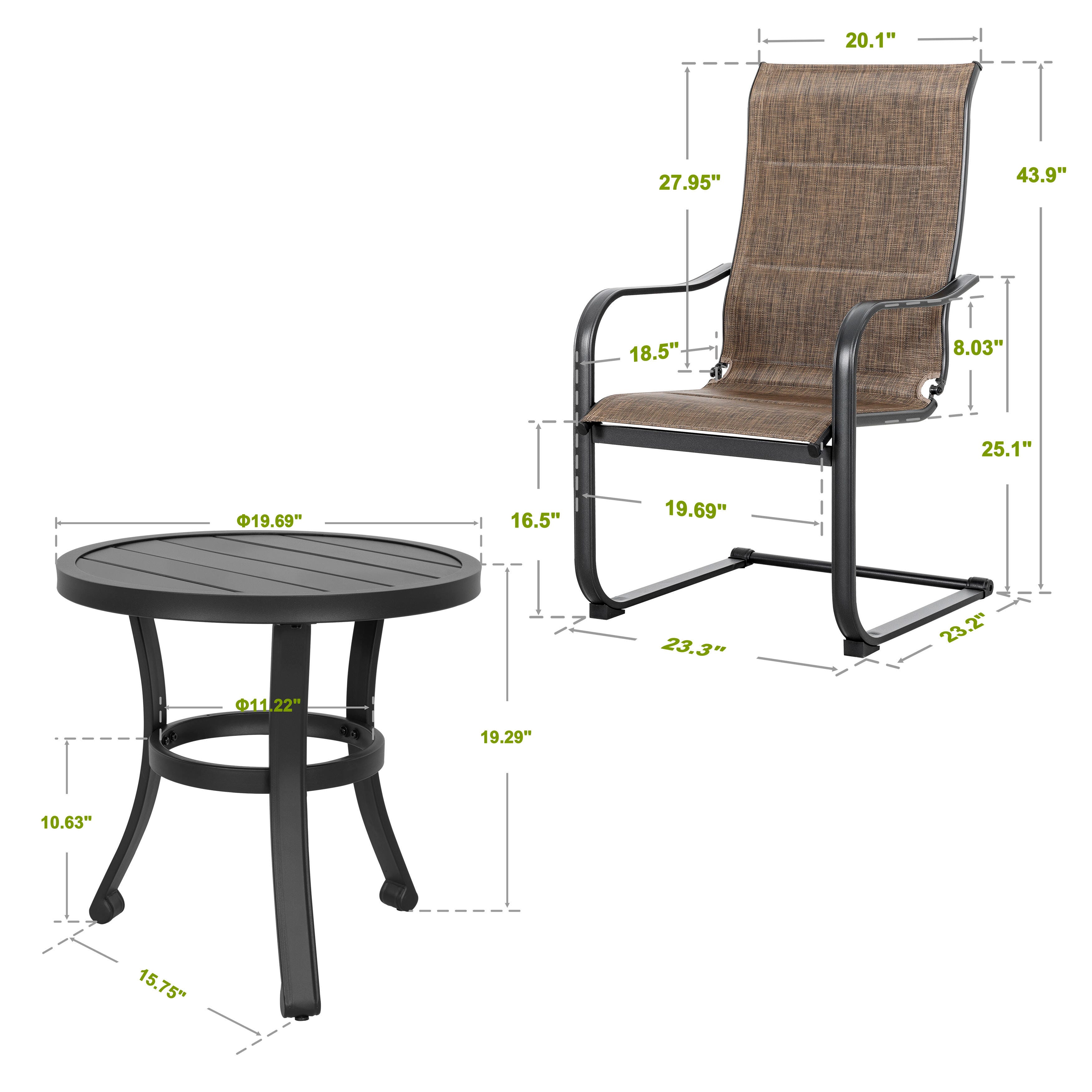 Nuu Garden Modular Side Table and 2 Chairs, , large