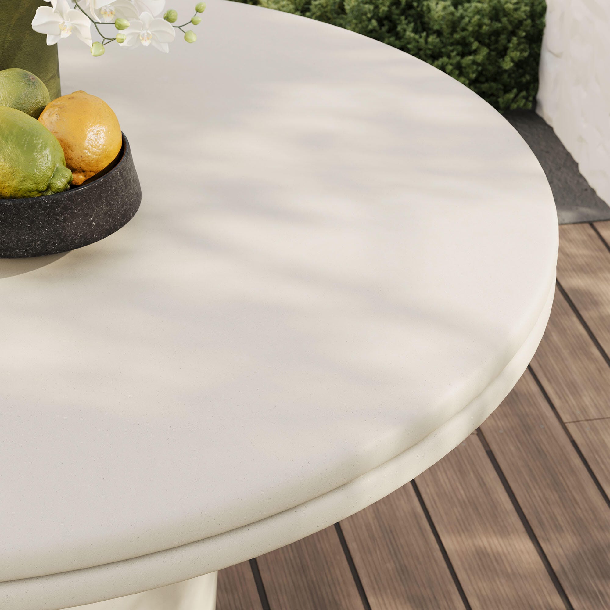 Modway Brion Outdoor Dining Table, White, large