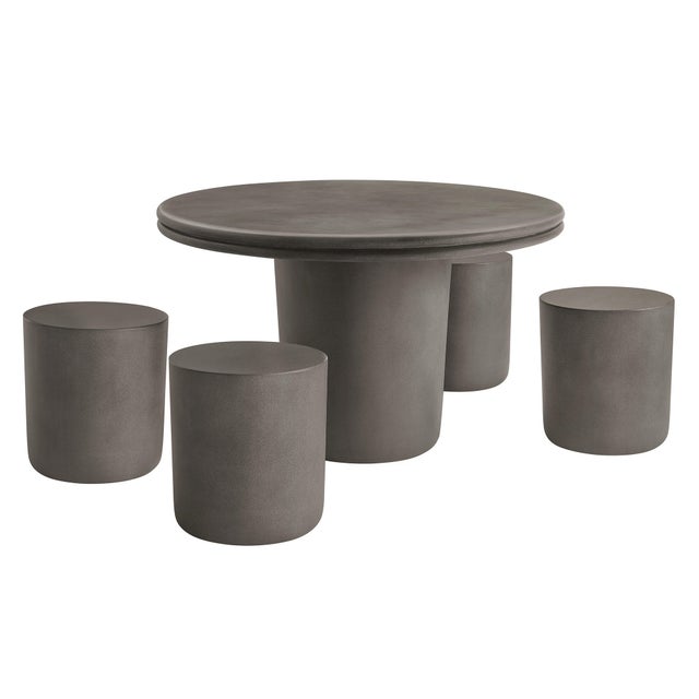 Modway Brion Outdoor Dining Table and 4 Stools