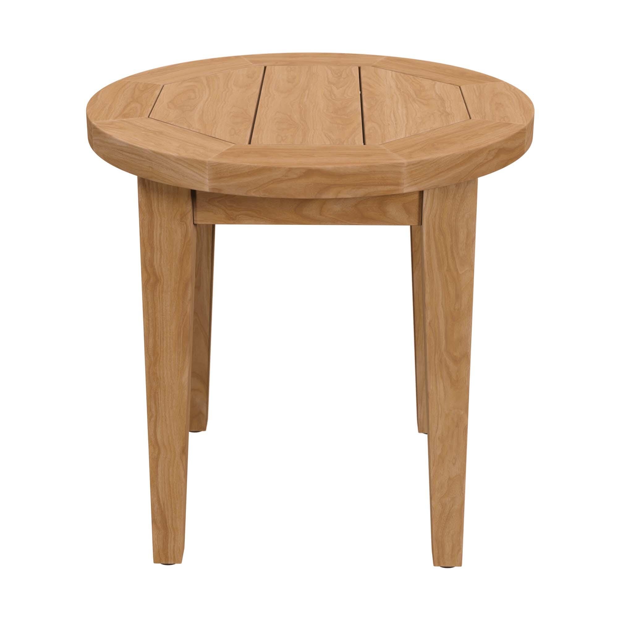 Modway Brisbane Outdoor Side Table and 2 Chairs, Natural/White, large