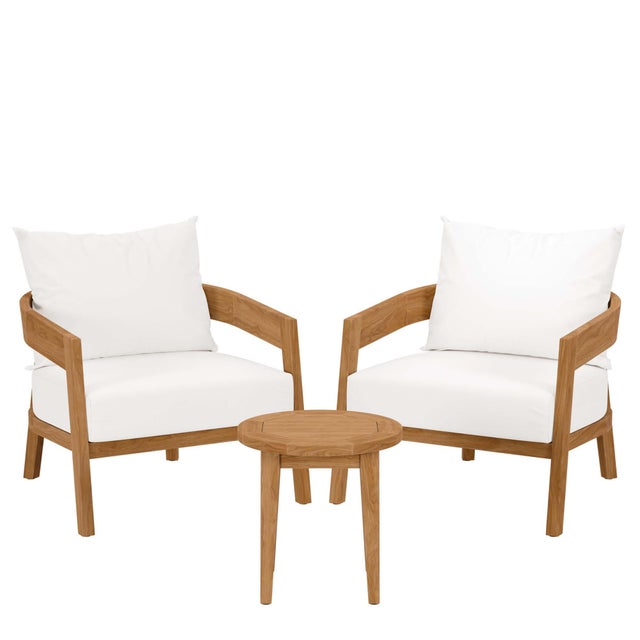 Modway Brisbane Outdoor Side Table and 2 Chairs