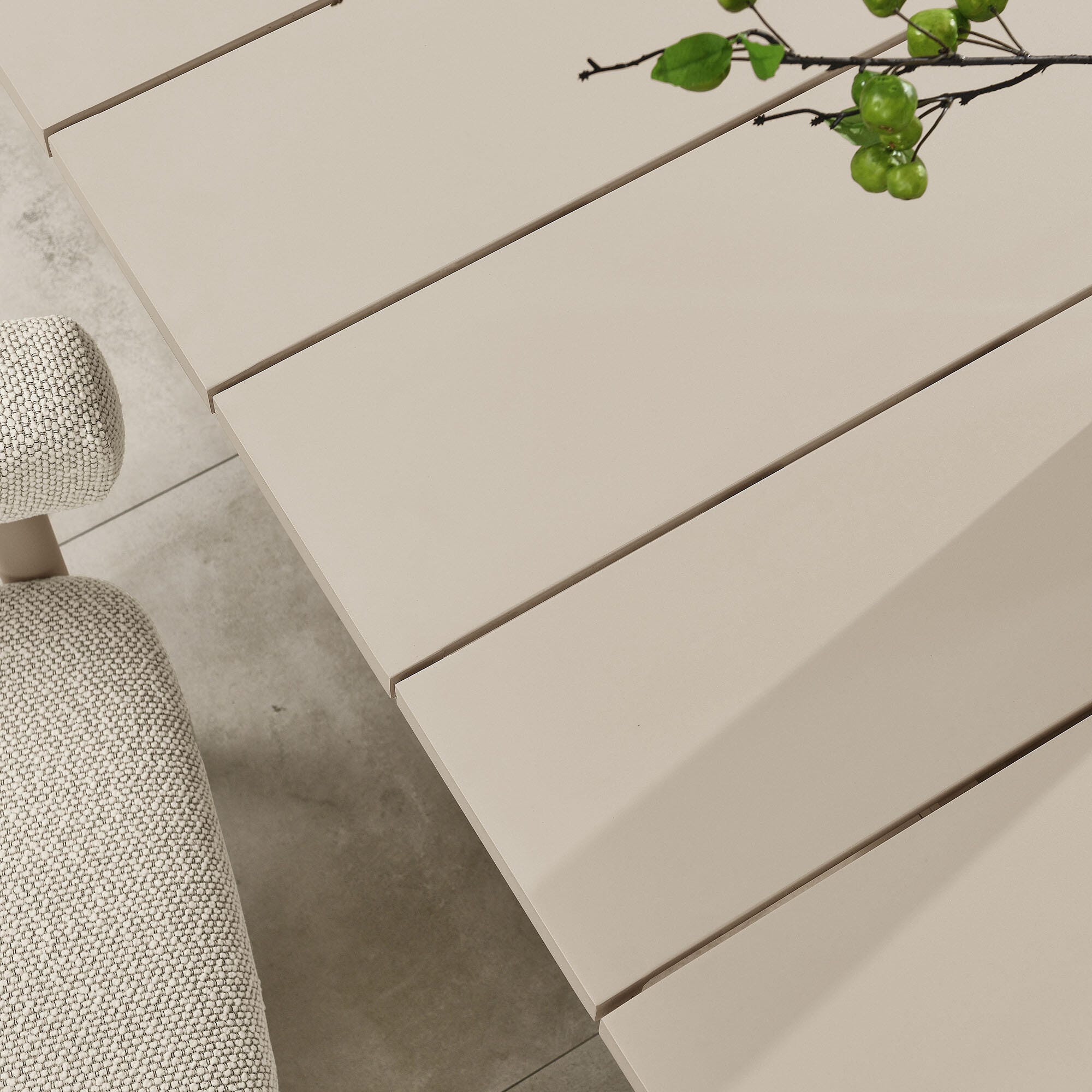 Modway Nautica Rectangular Outdoor Dining Table, Taupe, large