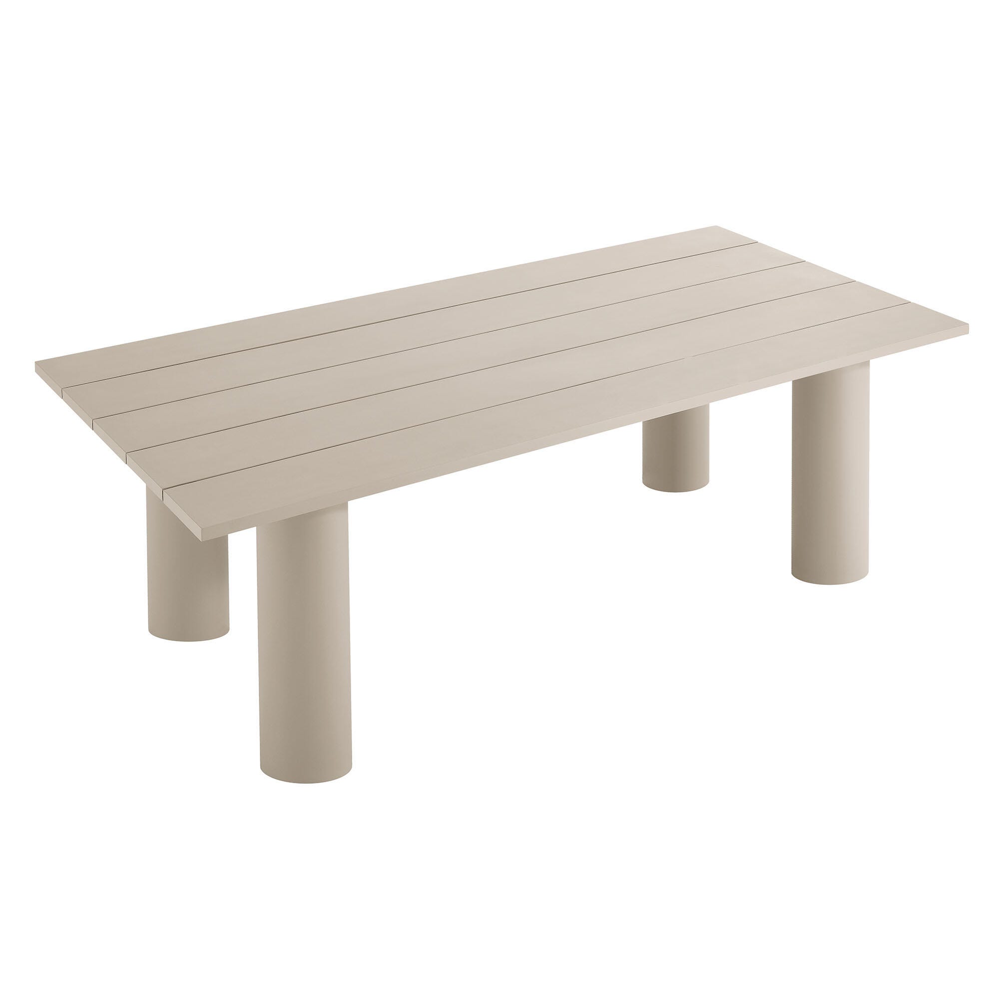 Modway Nautica Rectangular Outdoor Dining Table, Taupe, large