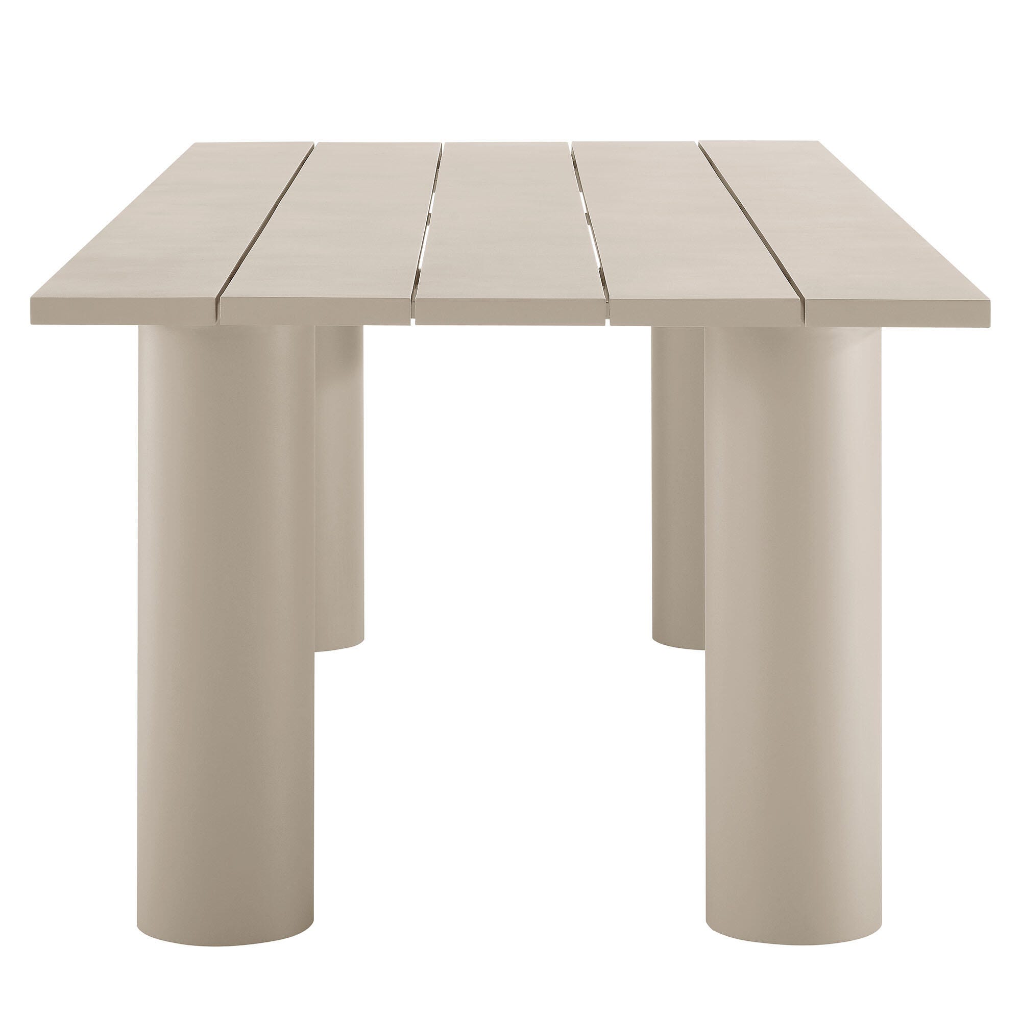 Modway Nautica Rectangular Outdoor Dining Table, Taupe, large