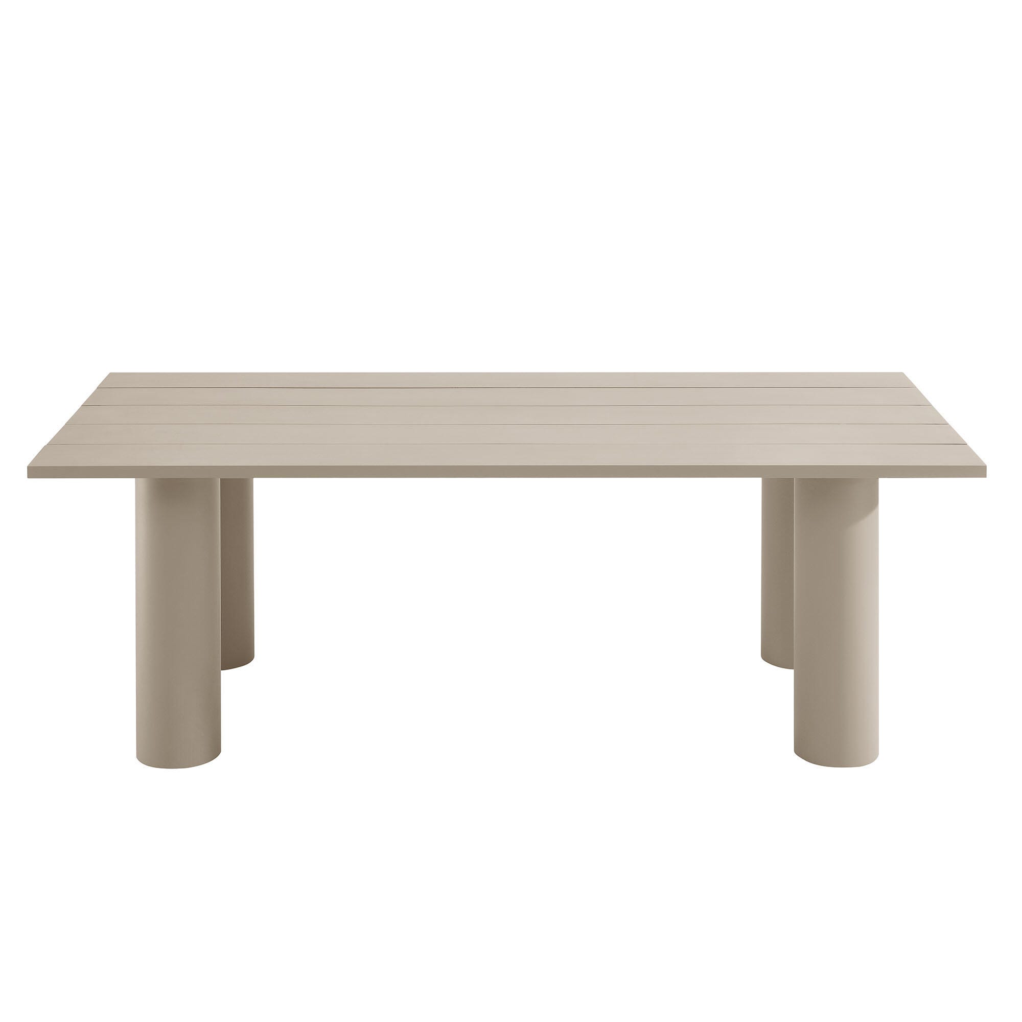 Modway Nautica Rectangular Outdoor Dining Table, Taupe, large