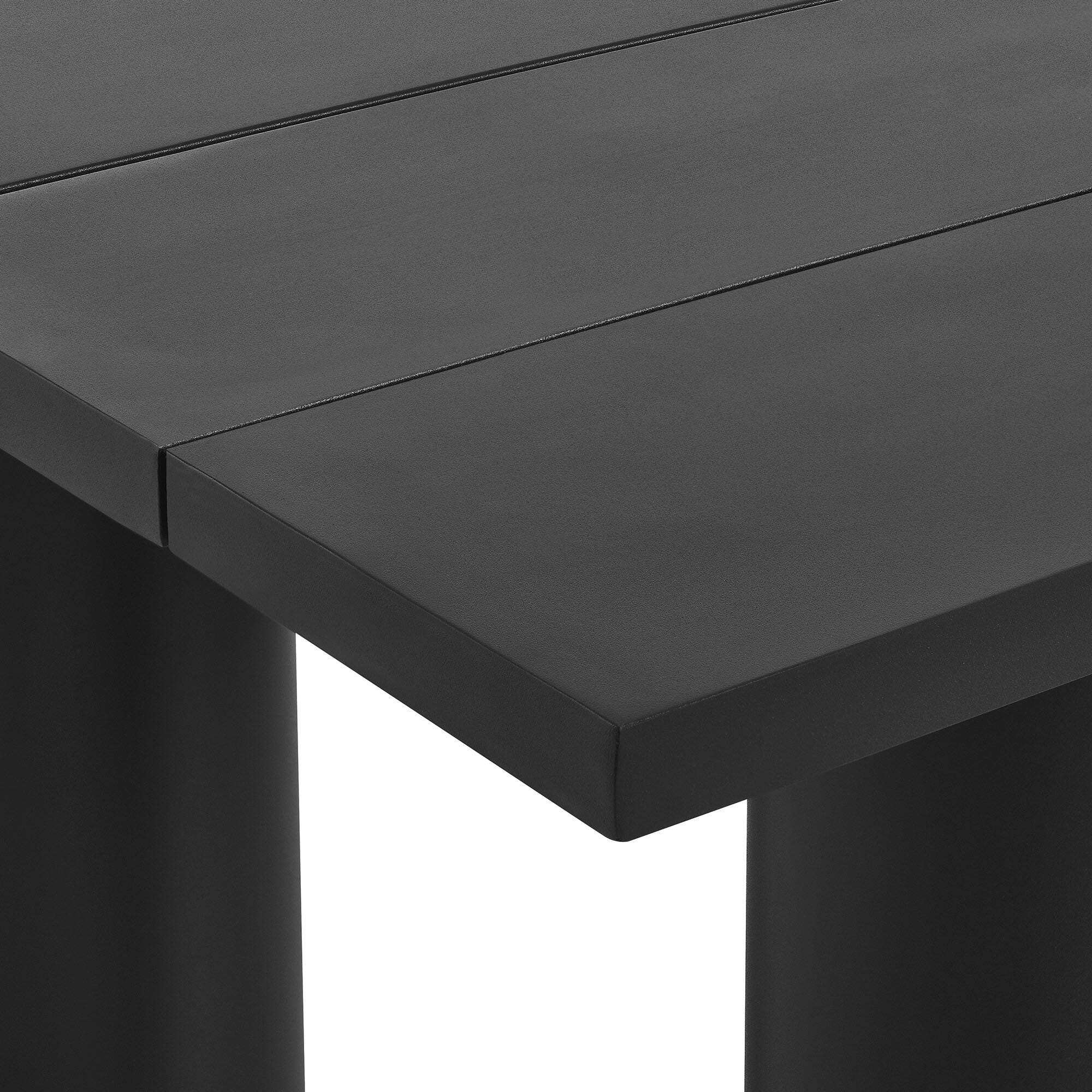 Modway Nautica Rectangular Outdoor Dining Table, Graphite, large