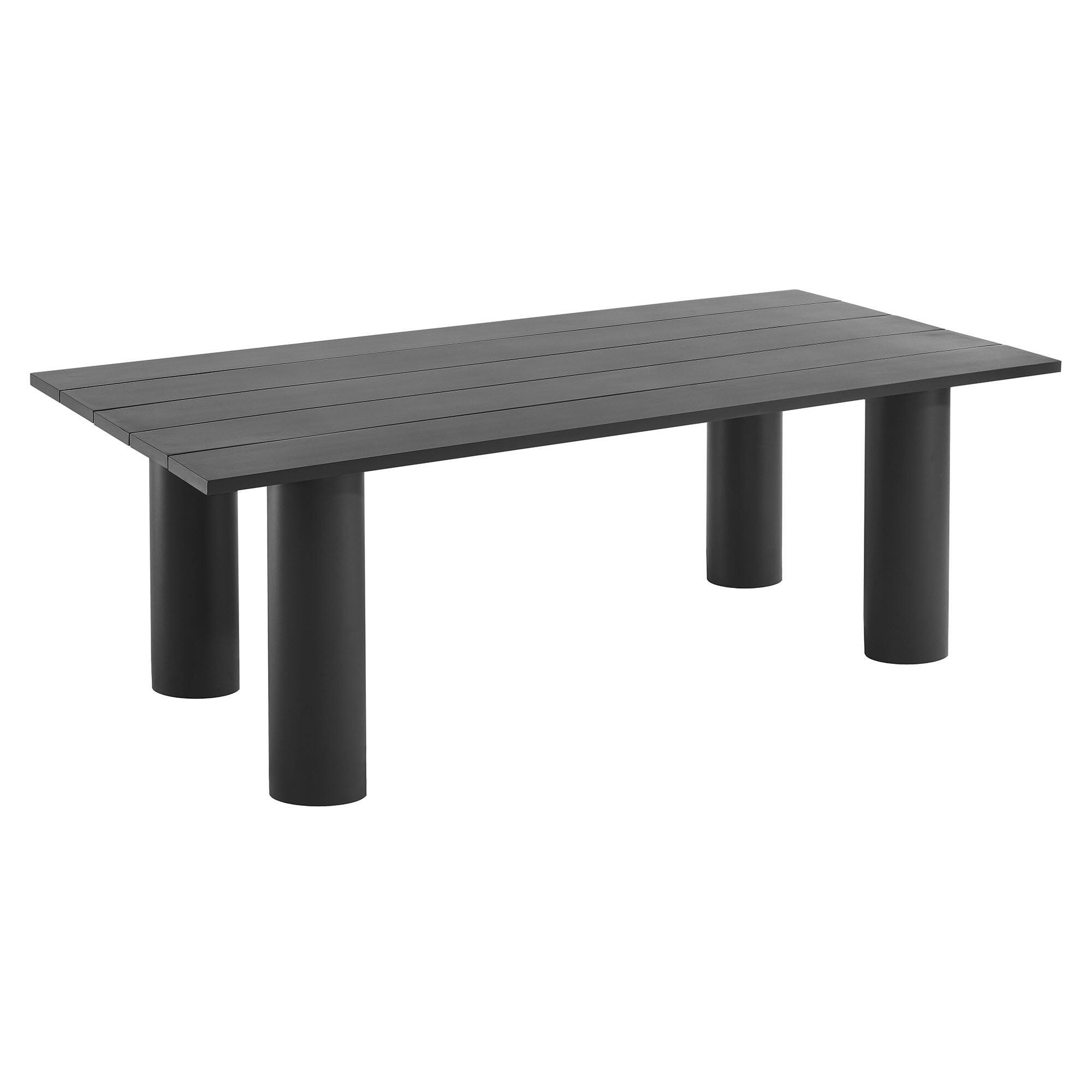 Modway Nautica Rectangular Outdoor Dining Table, Graphite, large