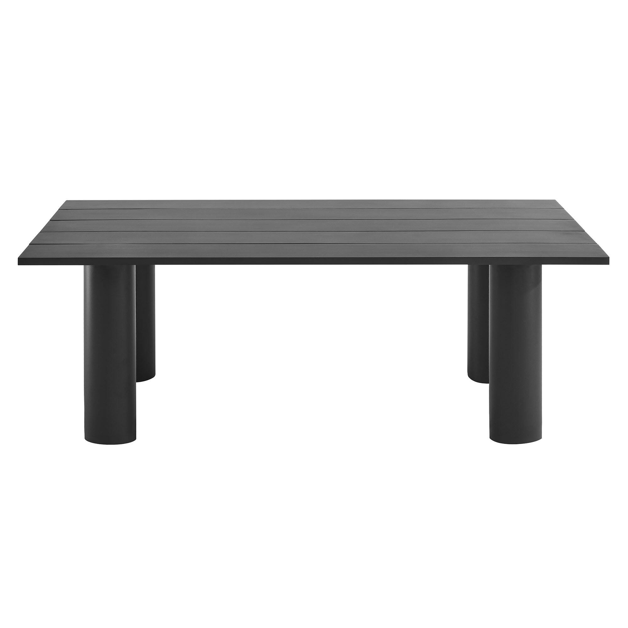 Modway Nautica Rectangular Outdoor Dining Table, Graphite, large