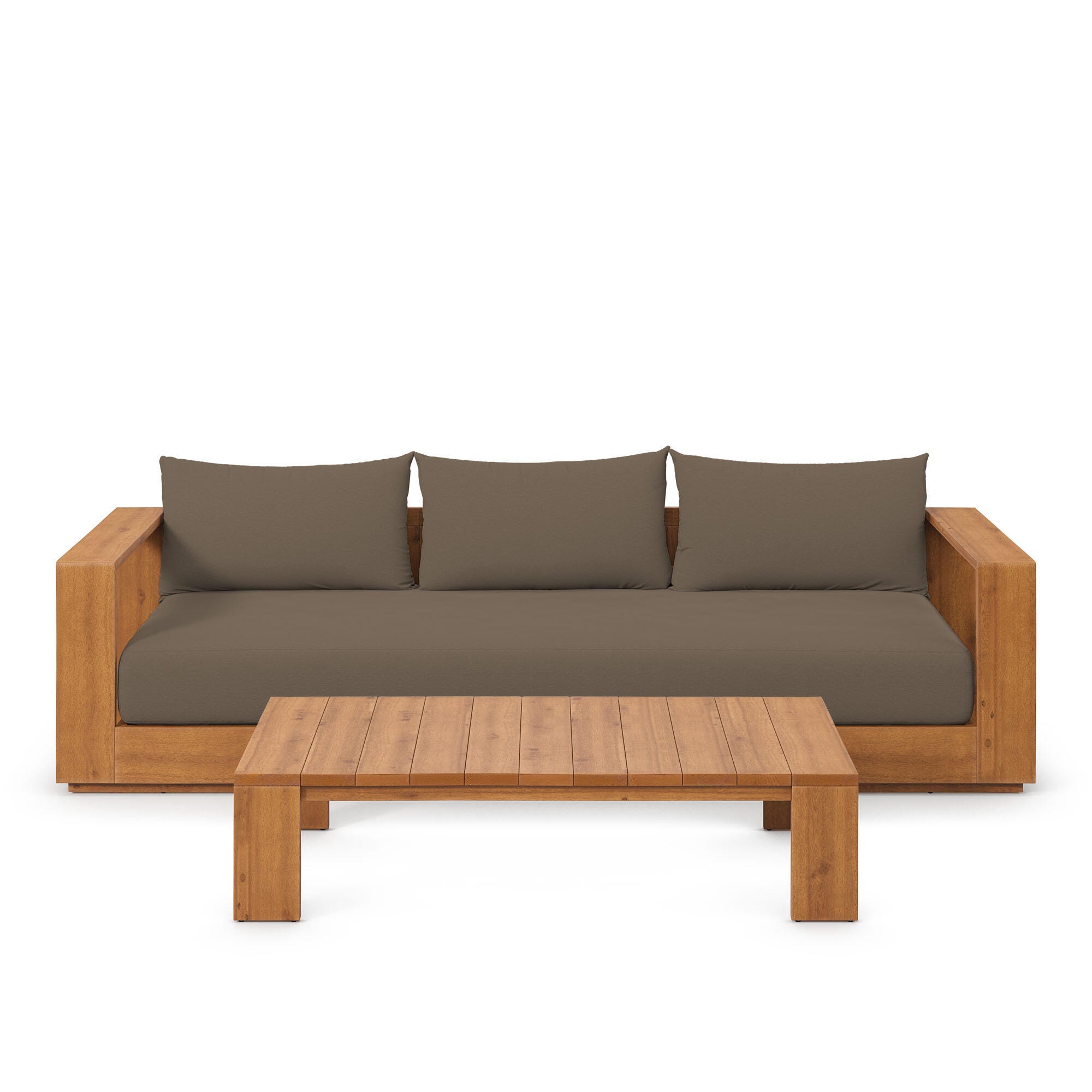 Modway Tahoe Outdoor Sofa and Coffee Table, , large