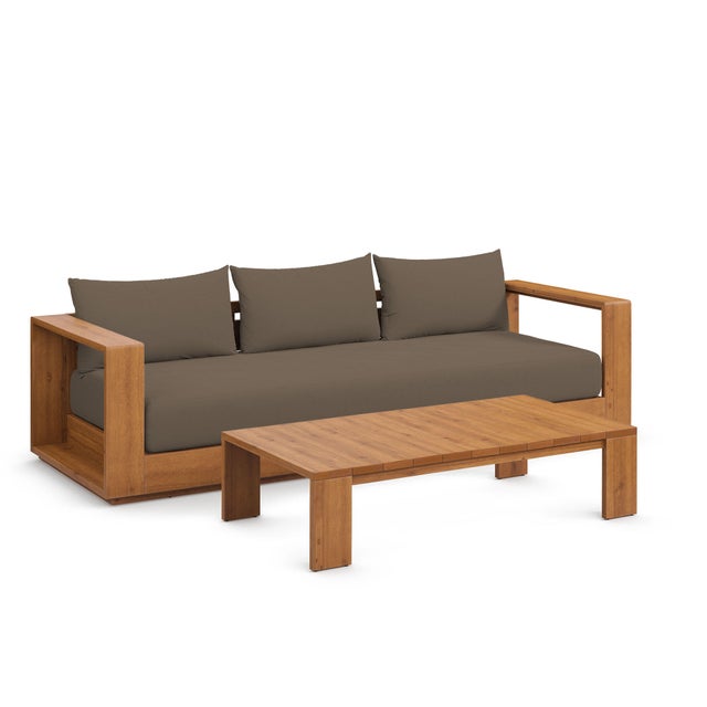 Modway Tahoe Outdoor Sofa and Coffee Table