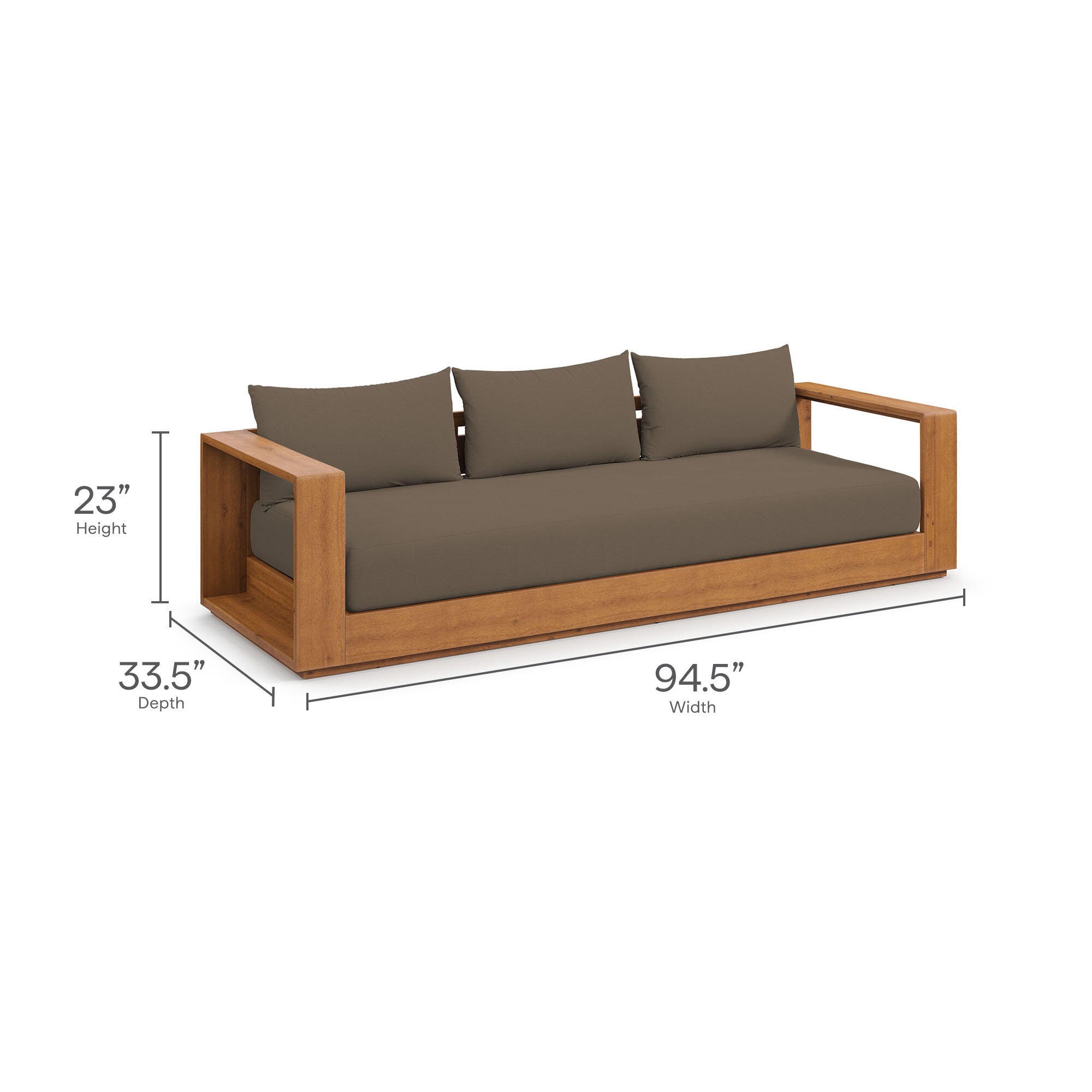 Modway Tahoe Outdoor Sofa and Coffee Table, , large