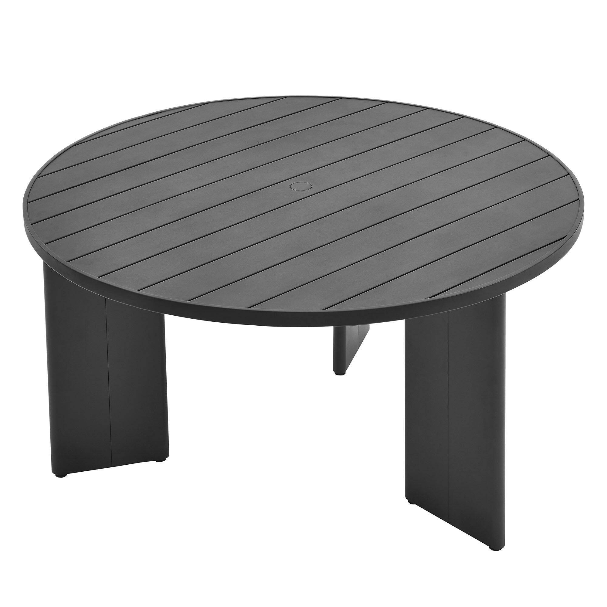 Modway Tahoe Outdoor Dining Table and 4 Chairs, Gray, large