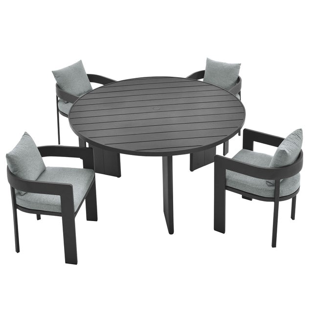 Modway Tahoe Outdoor Dining Table and 4 Chairs