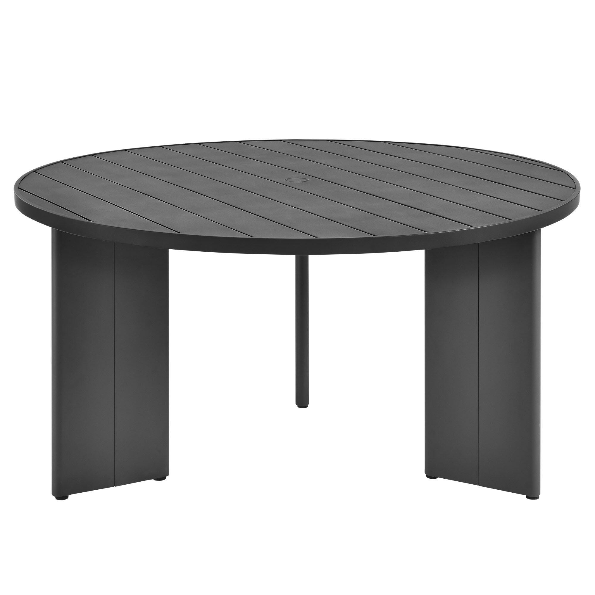 Modway Tahoe Outdoor Dining Table and 4 Chairs, Gray, large