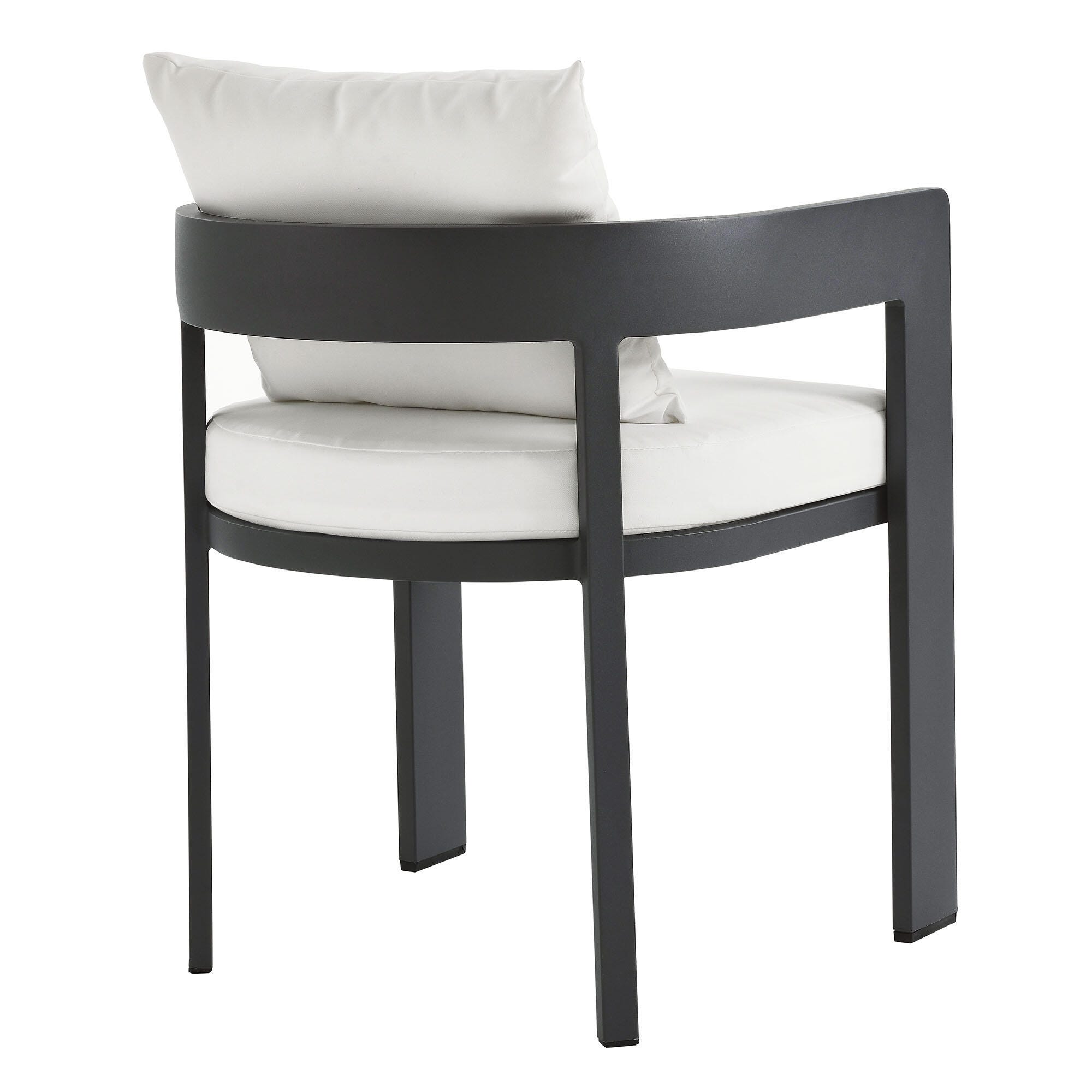 Modway Tahoe Outdoor Dining Table and 4 Chairs, Gray/White, large