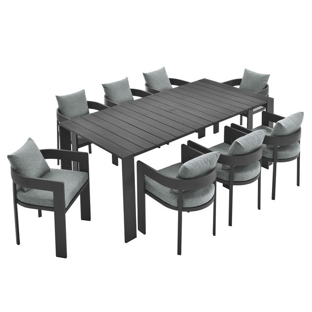 Modway Tahoe Outdoor Dining Table and 8 Chairs