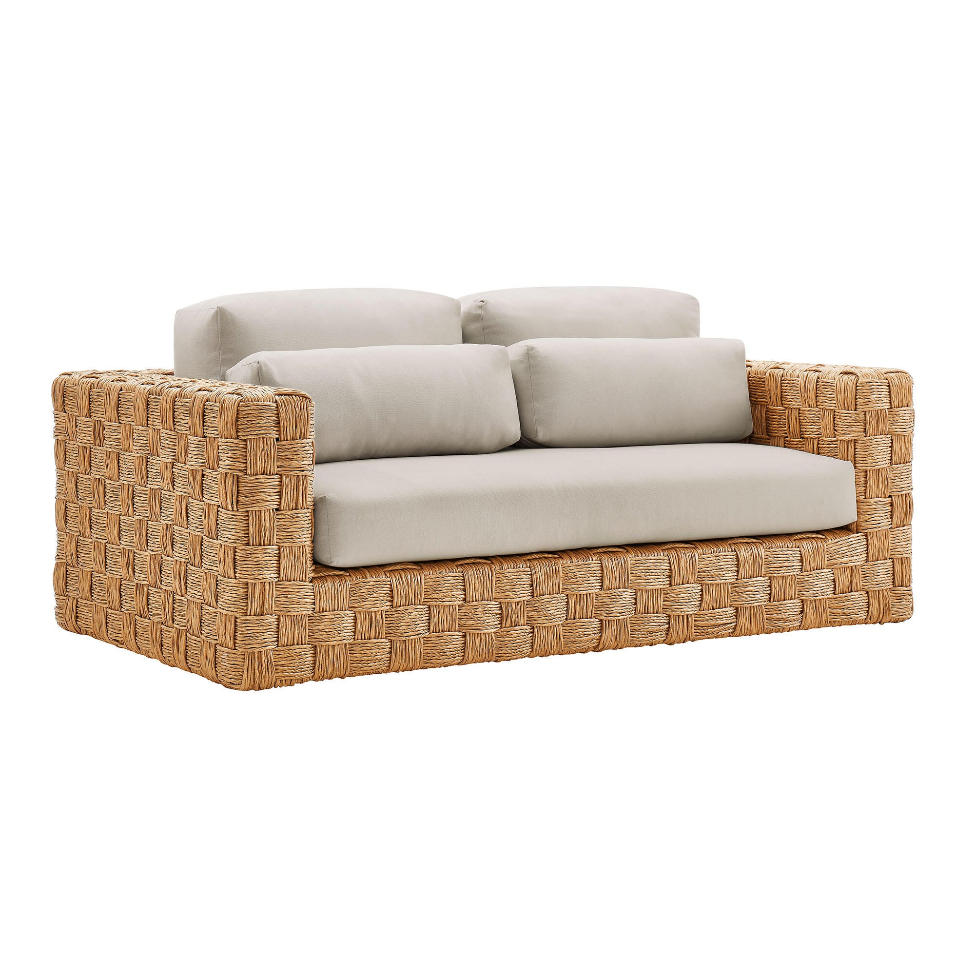 Modway Thames Outdoor Loveseat and 2 Armchairs with Coffee Table, , large