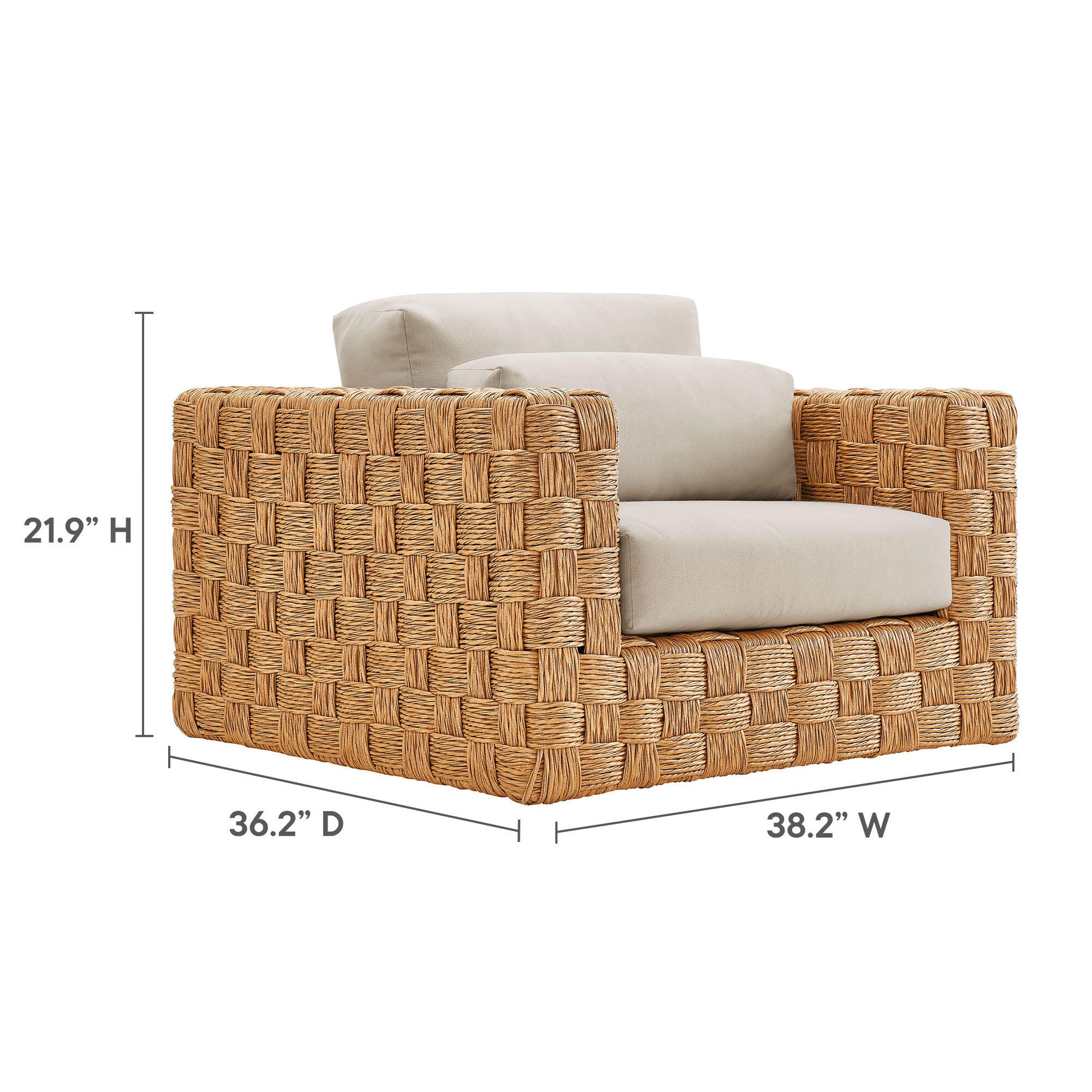 Modway Thames Outdoor Loveseat and 2 Armchairs with Coffee Table, , large