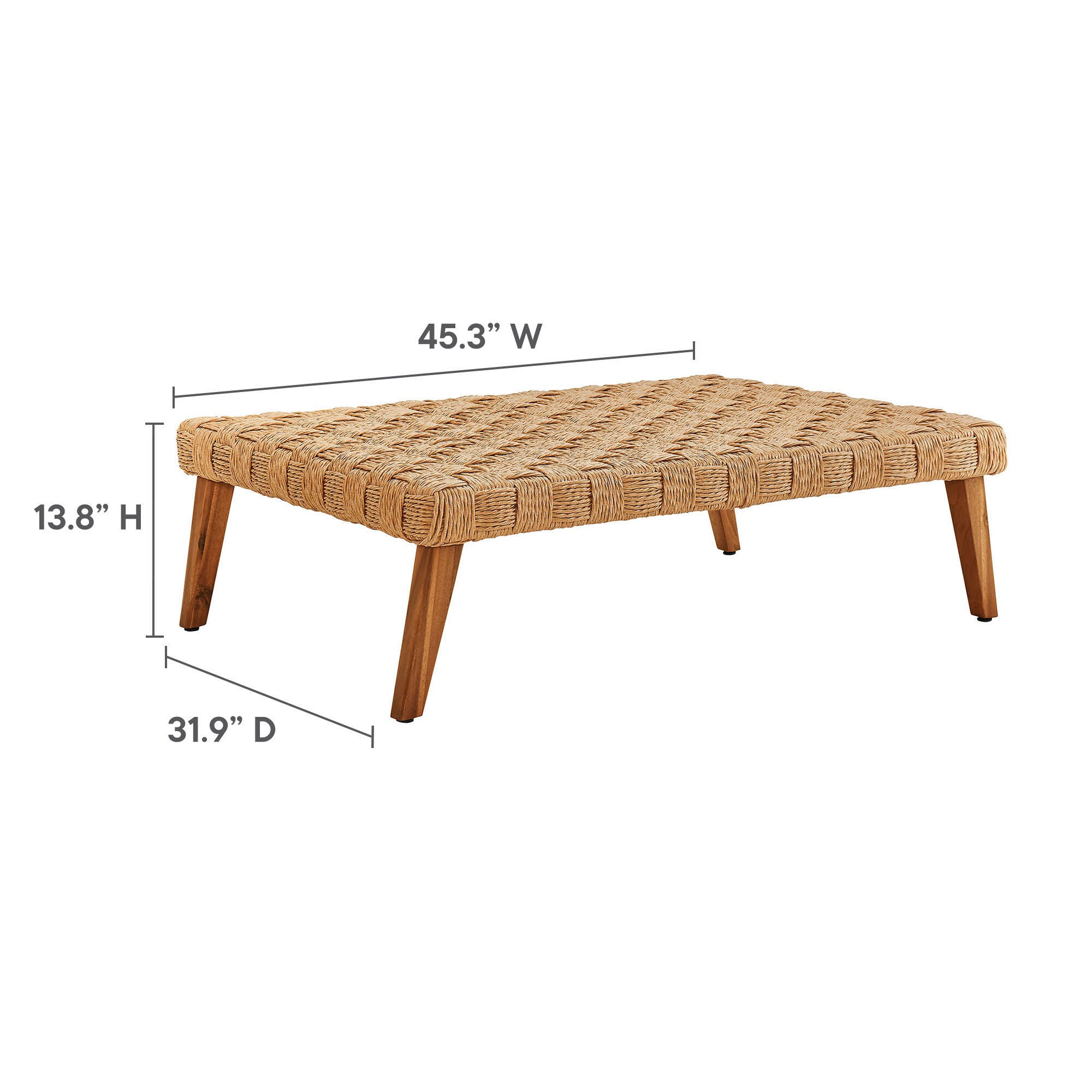 Modway Thames Outdoor Loveseat and 2 Armchairs with Coffee Table, , large