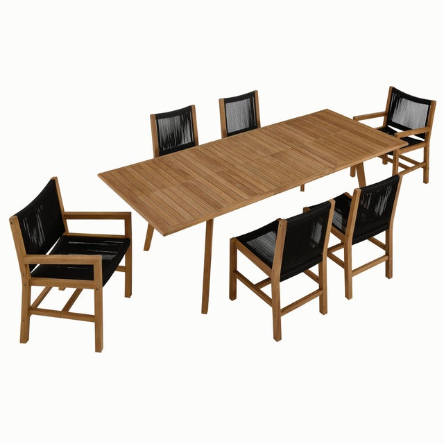Modway Vienna Outdoor Dining Table and 6 Chairs