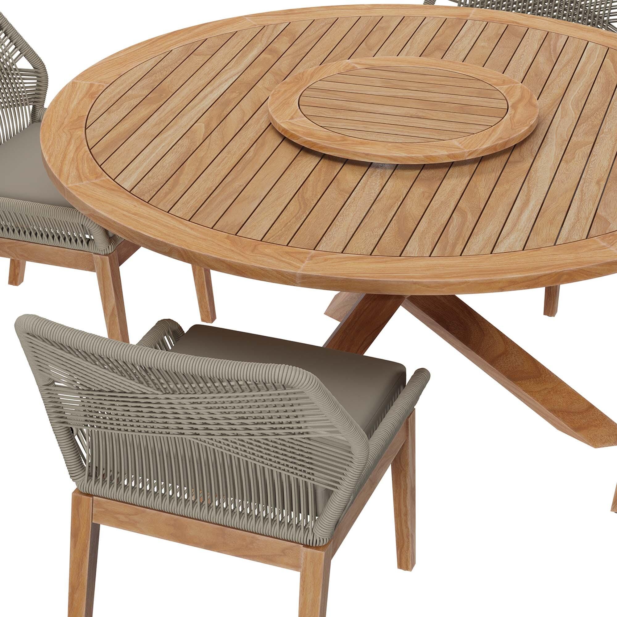 Modway Wellspring Outdoor Dining Table and 4 Chairs, , large