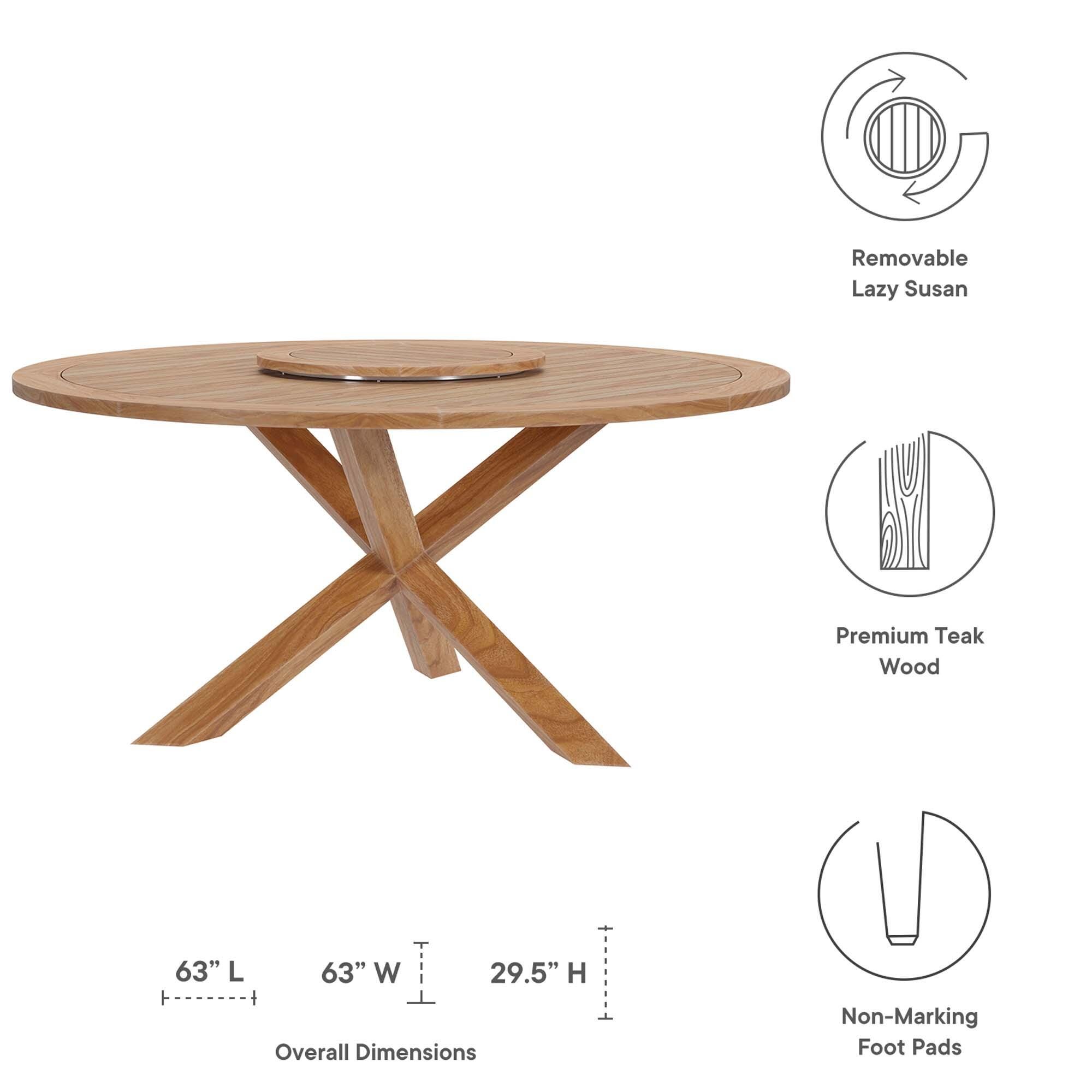 Modway Wellspring Outdoor Dining Table and 4 Chairs, , large