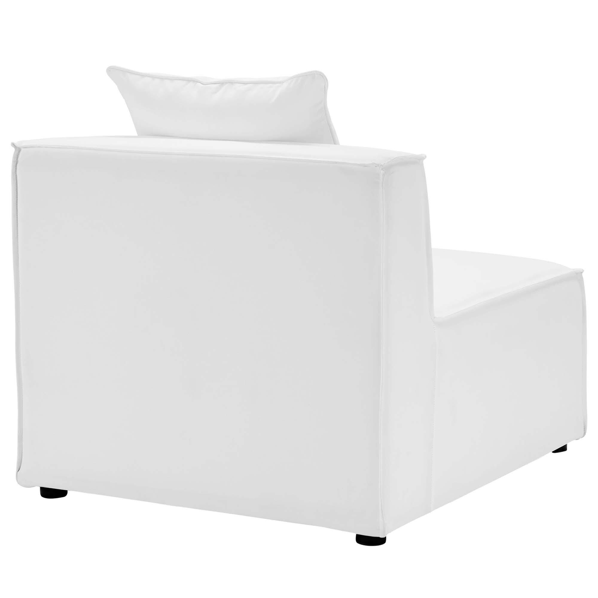 Modway Saybrook 10-Piece Outdoor Sectional, White, large