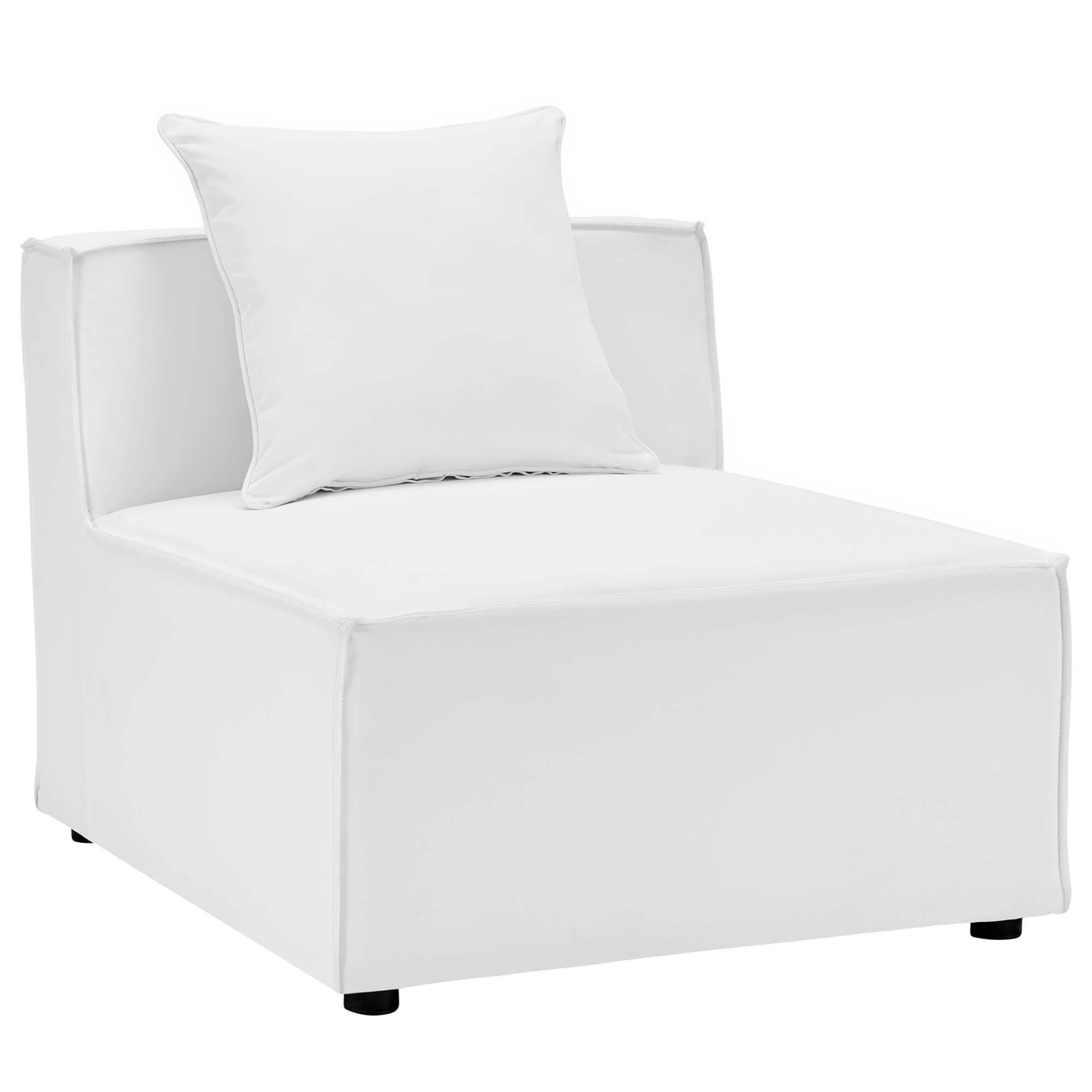 Modway Saybrook 10-Piece Outdoor Sectional, White, large