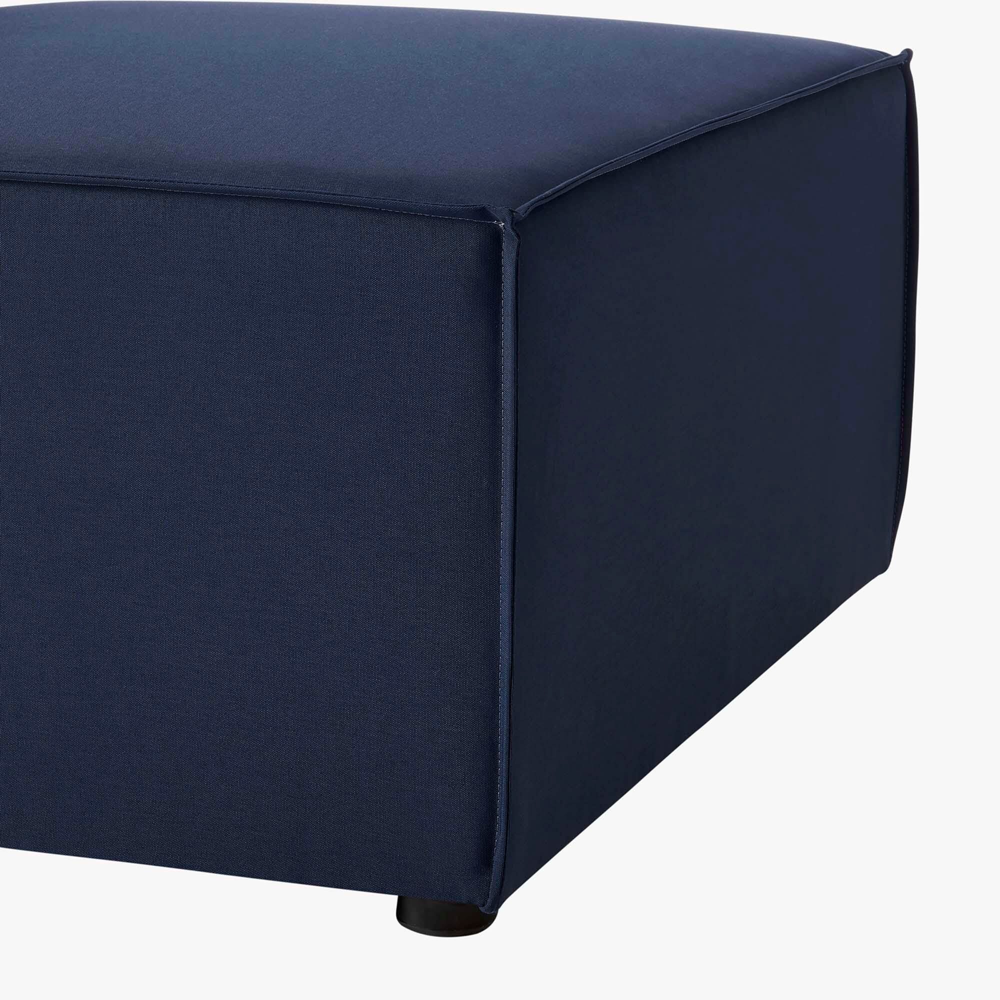 Modway Saybrook 3-Piece Outdoor Sectional, Navy, large